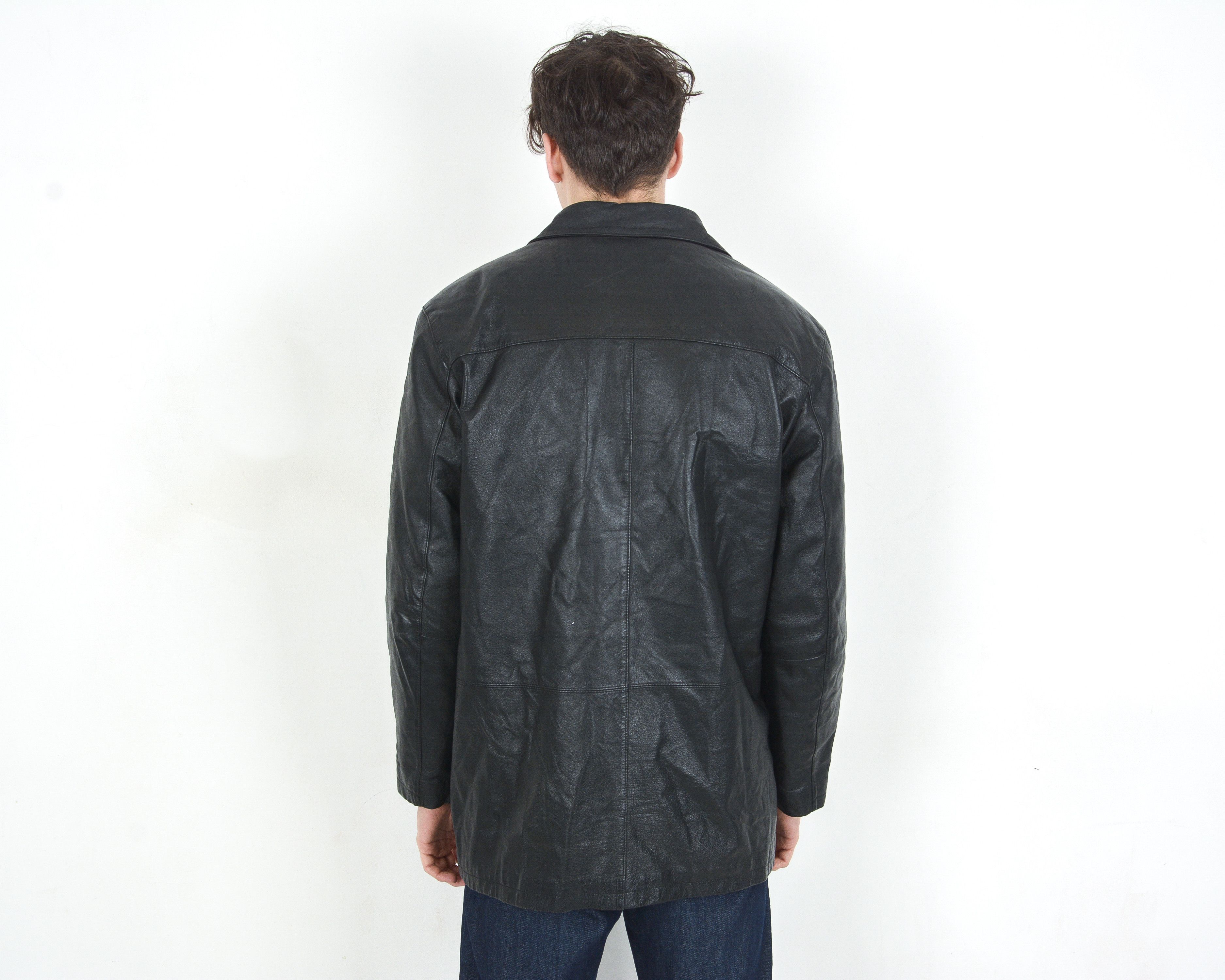 Vintage C. Comberti Leather Jacket Sz L men's, Coat Blazer UK 42 US Size US L / EU 52-54 / 3 - 4 Thumbnail