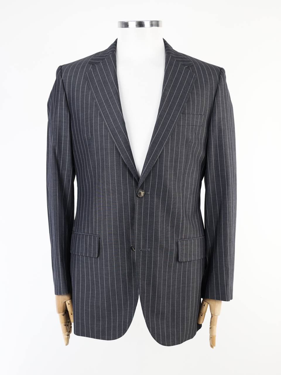 Hugo Boss HUGO BOSS Striped cotton blazer jacket Size 52R - 1 Thumbnail
