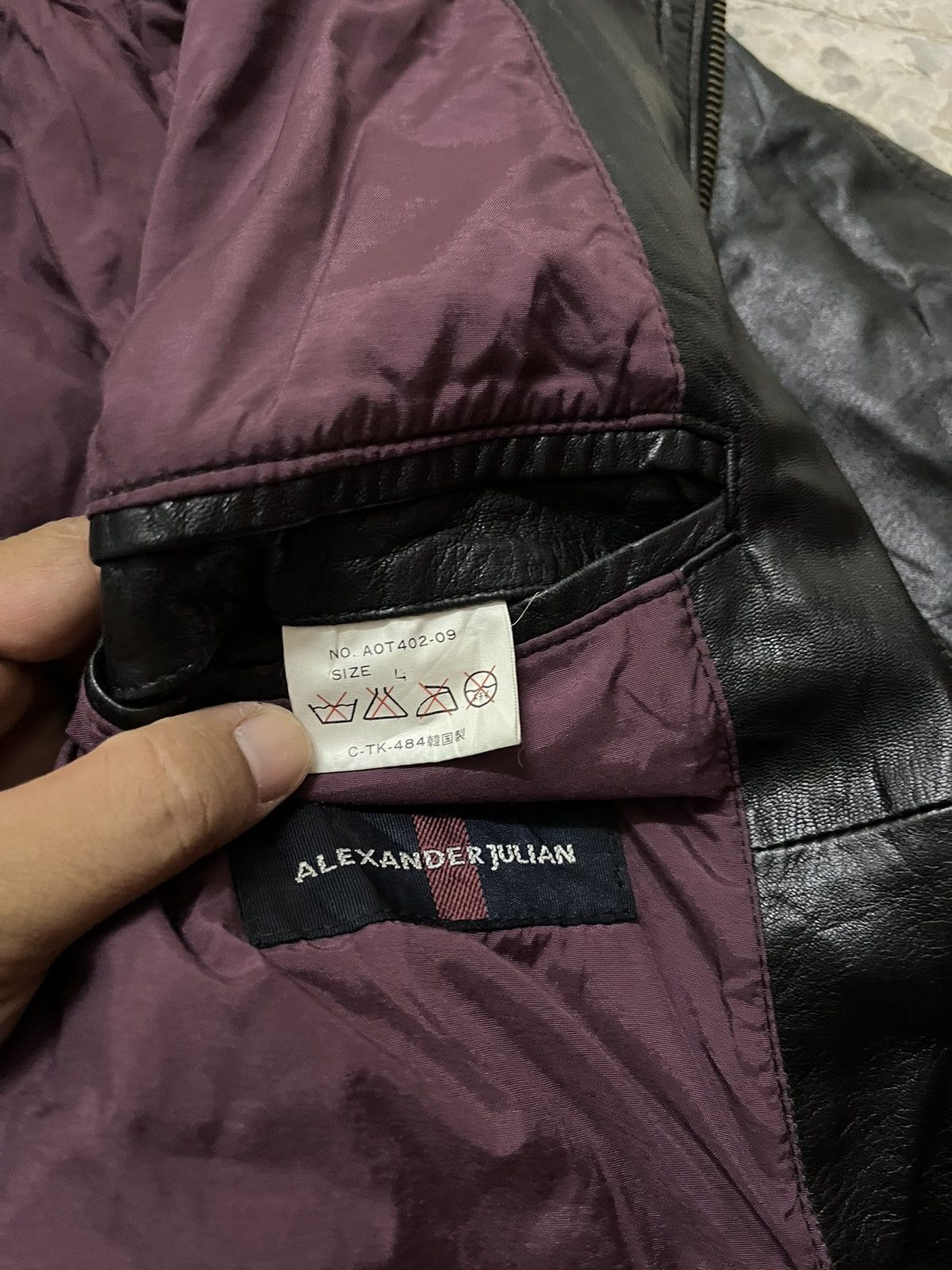 Alexander Julian Vintage 90s Alexander Julian Leather, Riri Swiss Zipper Size US L / EU 52-54 / 3 - 13 Thumbnail