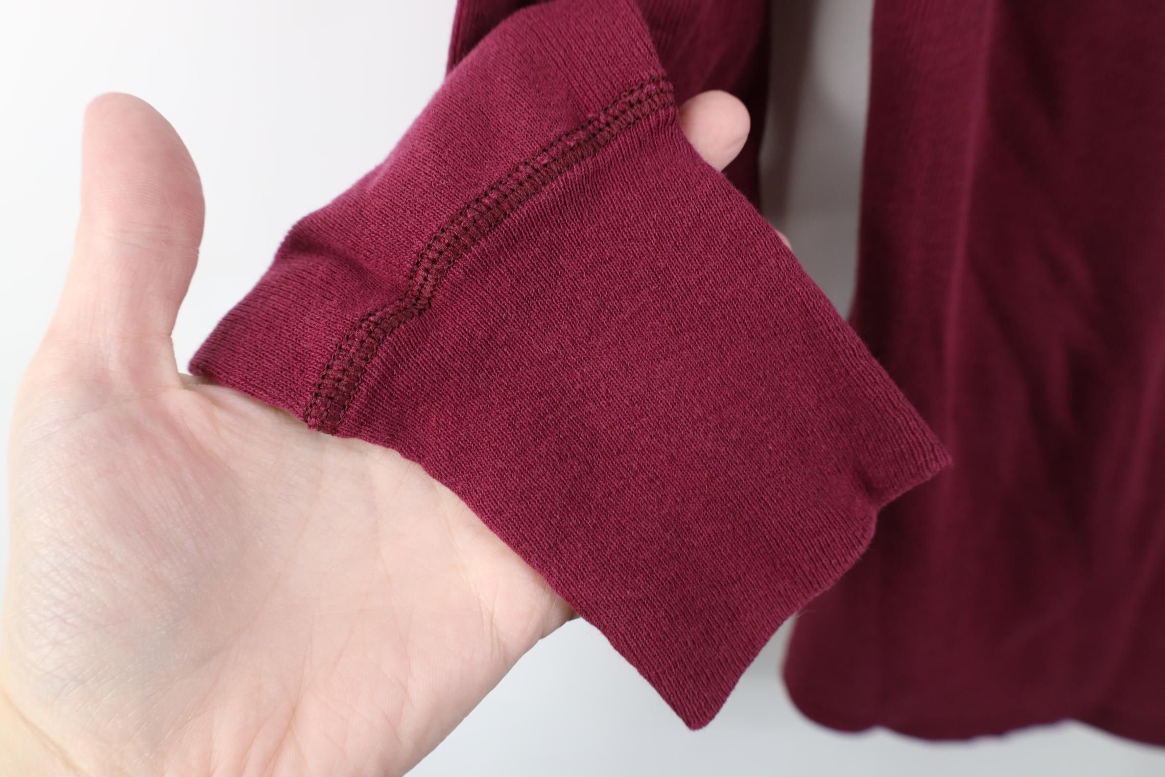 Vintage Vintage 90s Streetwear Ribbed Knit Henley T-Shirt Red Size US M / EU 48-50 / 2 - 8 Thumbnail
