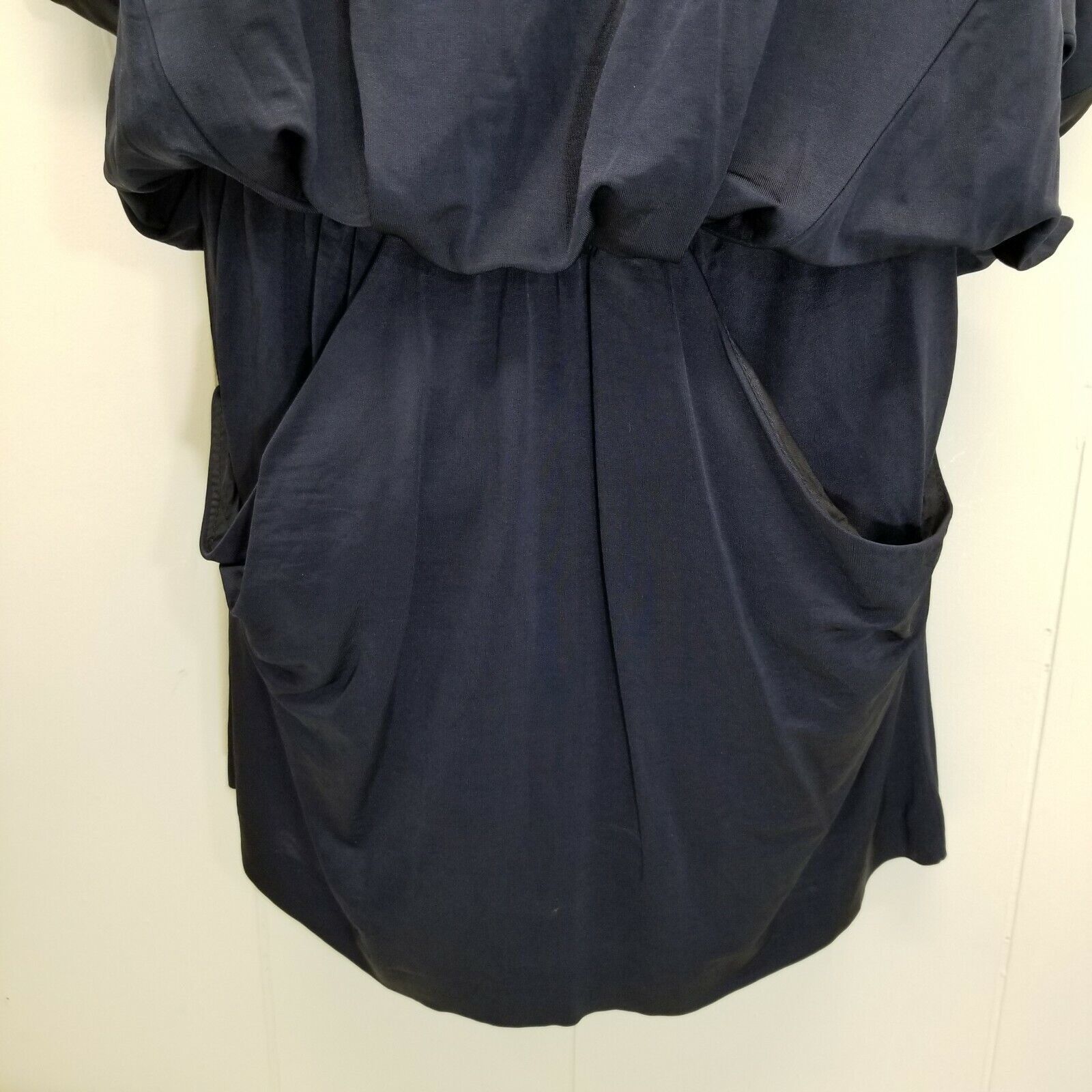 Zara Zara Basic XS Mini Dress Blouson Navy Blue Big Sleeves Pocke Size XS / US 0-2 / IT 36-38 - 2 Thumbnail