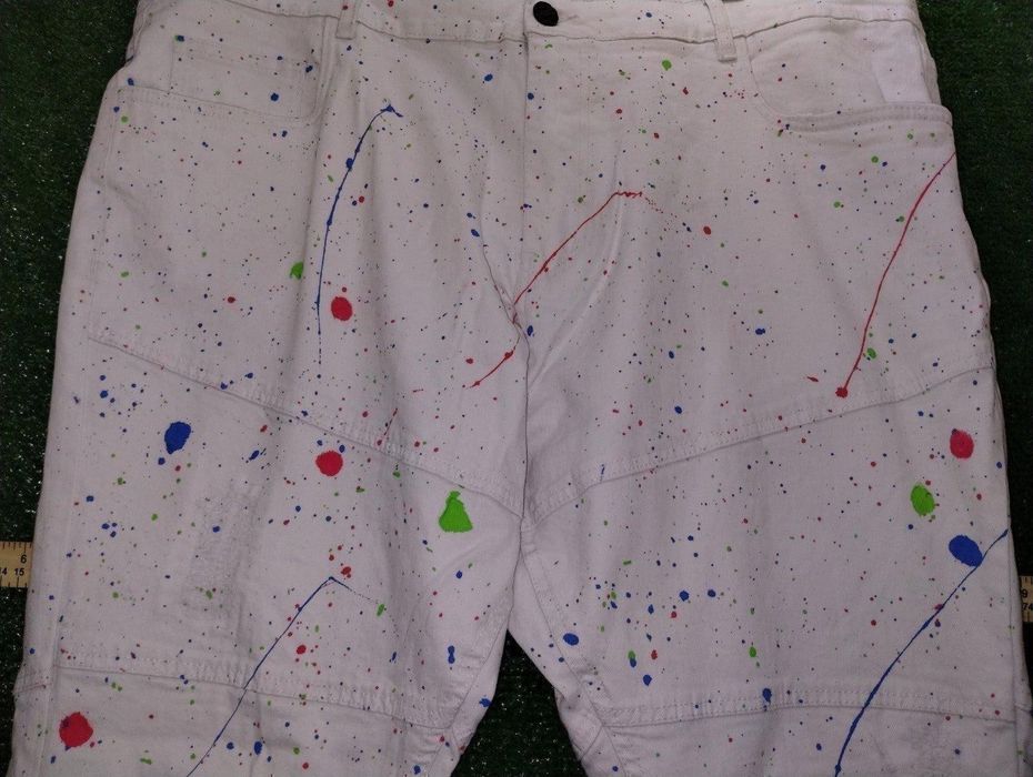 Designer FWRD Denim Mens White Jeans Paint Splatter sz 44 a6 | Grailed