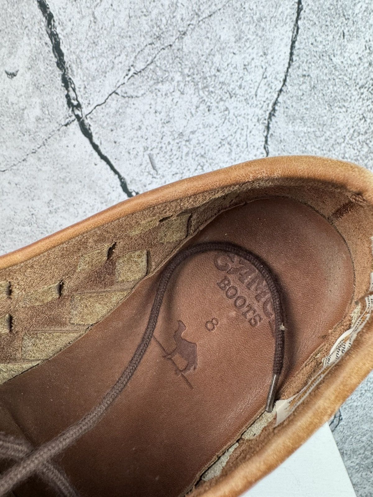 Camel Camel Boots 90s Vintage Genuine Leather Platform Shoes Size US 8 / EU 41 - 7 Thumbnail