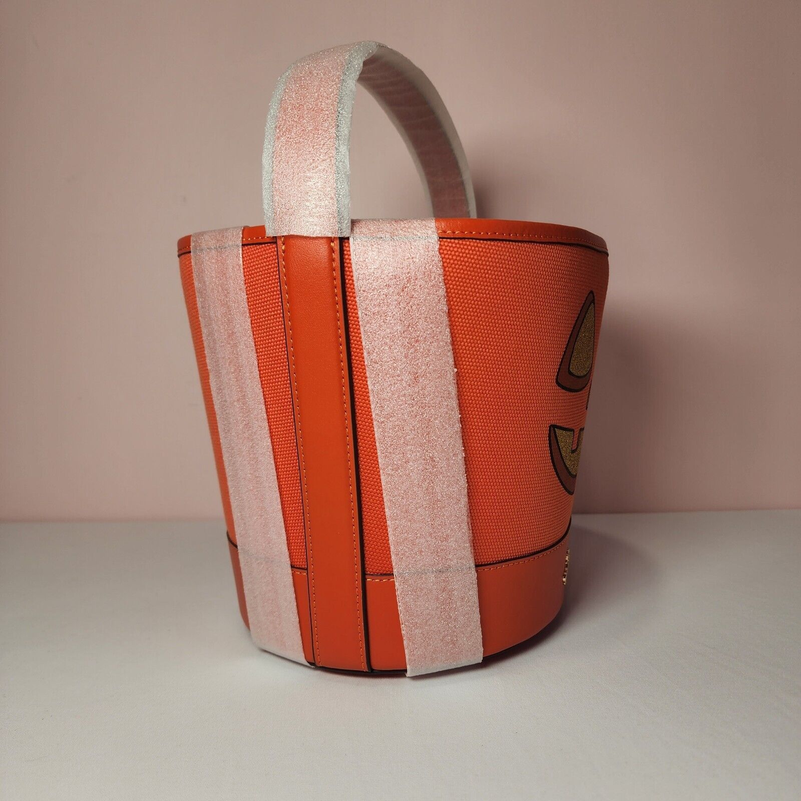 Coach NWT Coach CW533 Halloween Trick Or Treat Bucket Pumpkin Face Size ONE SIZE - 3 Thumbnail