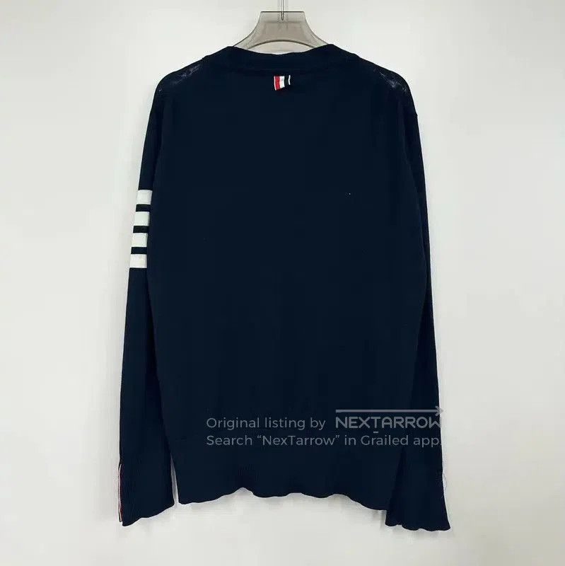 Thom Browne Thom Browne Women's Navy Cardigan with Striped Sleeves . Size XS / US 0-2 / IT 36-38 - 2 Thumbnail