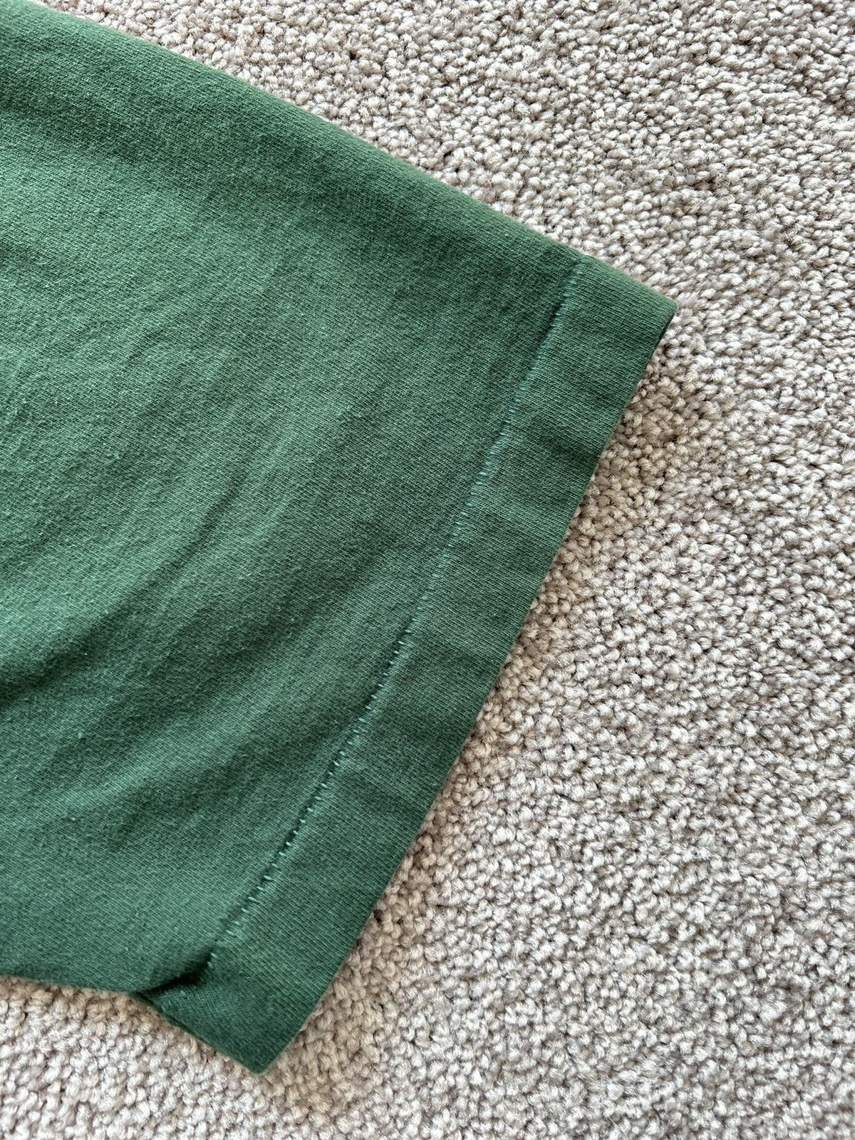 Fruit Of The Loom × Vintage Green 90's Single Stitch Blank Tee Size US L / EU 52-54 / 3 - 4 Thumbnail