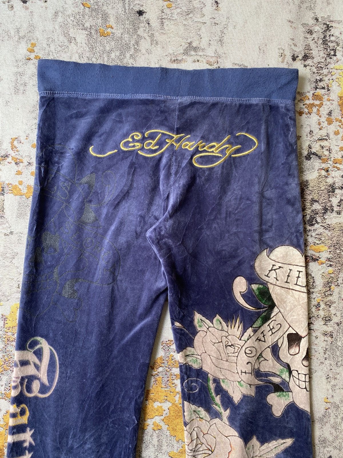 Christian Audigier 2000s Ed Hardy By Christian Audigier Velvet Sweatpant Size US 32 / EU 48 - 10 Thumbnail