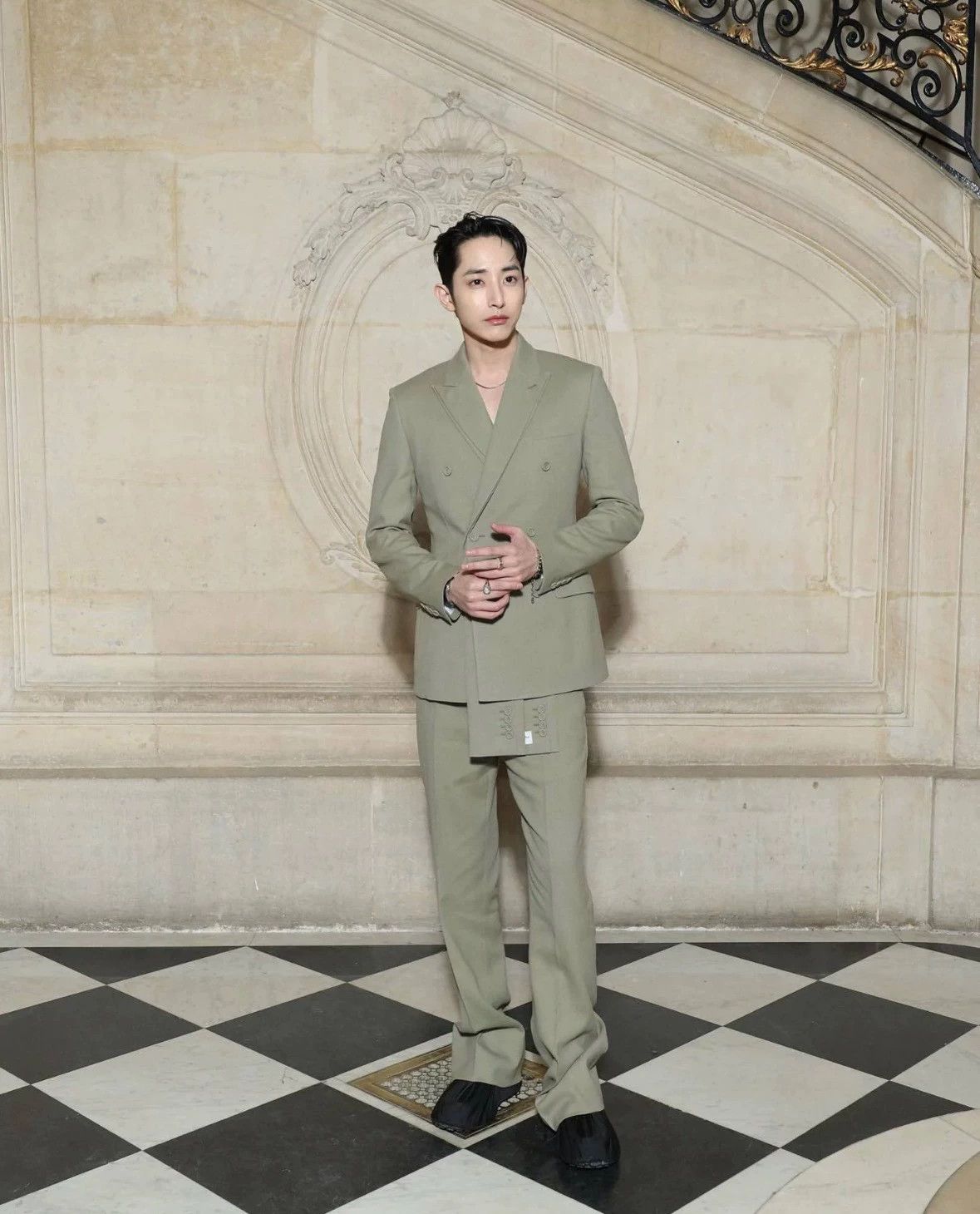 Dior Dior Man Sage Green Double-Layer Blazer Size US M / EU 48-50 / 2 - 9 Thumbnail