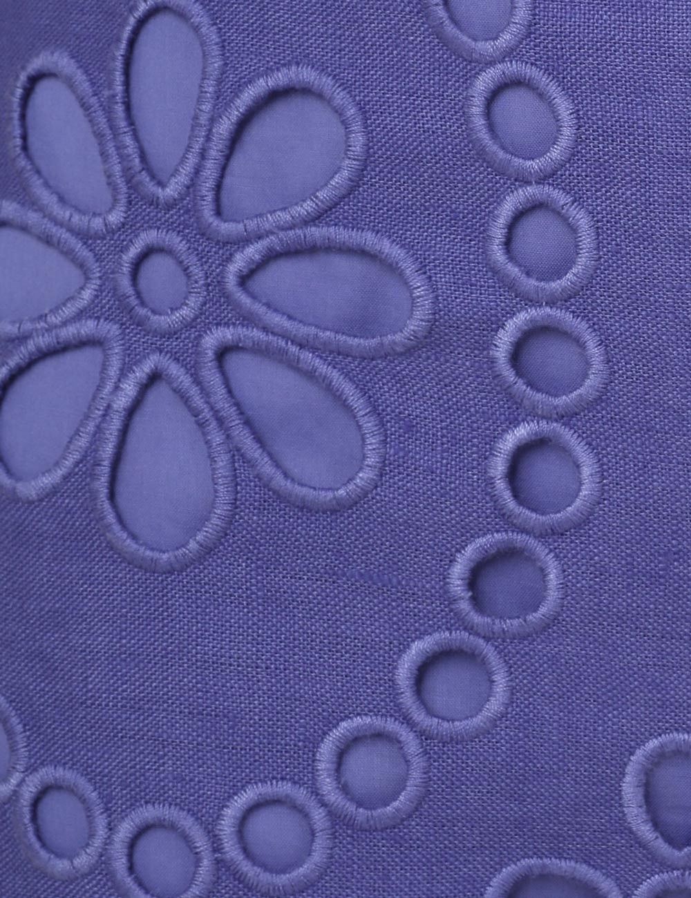 Zimmermann oc11z0525 Pop Embroidered Crop Pant in Purple Size 26" / US 2 / IT 38 - 6 Thumbnail