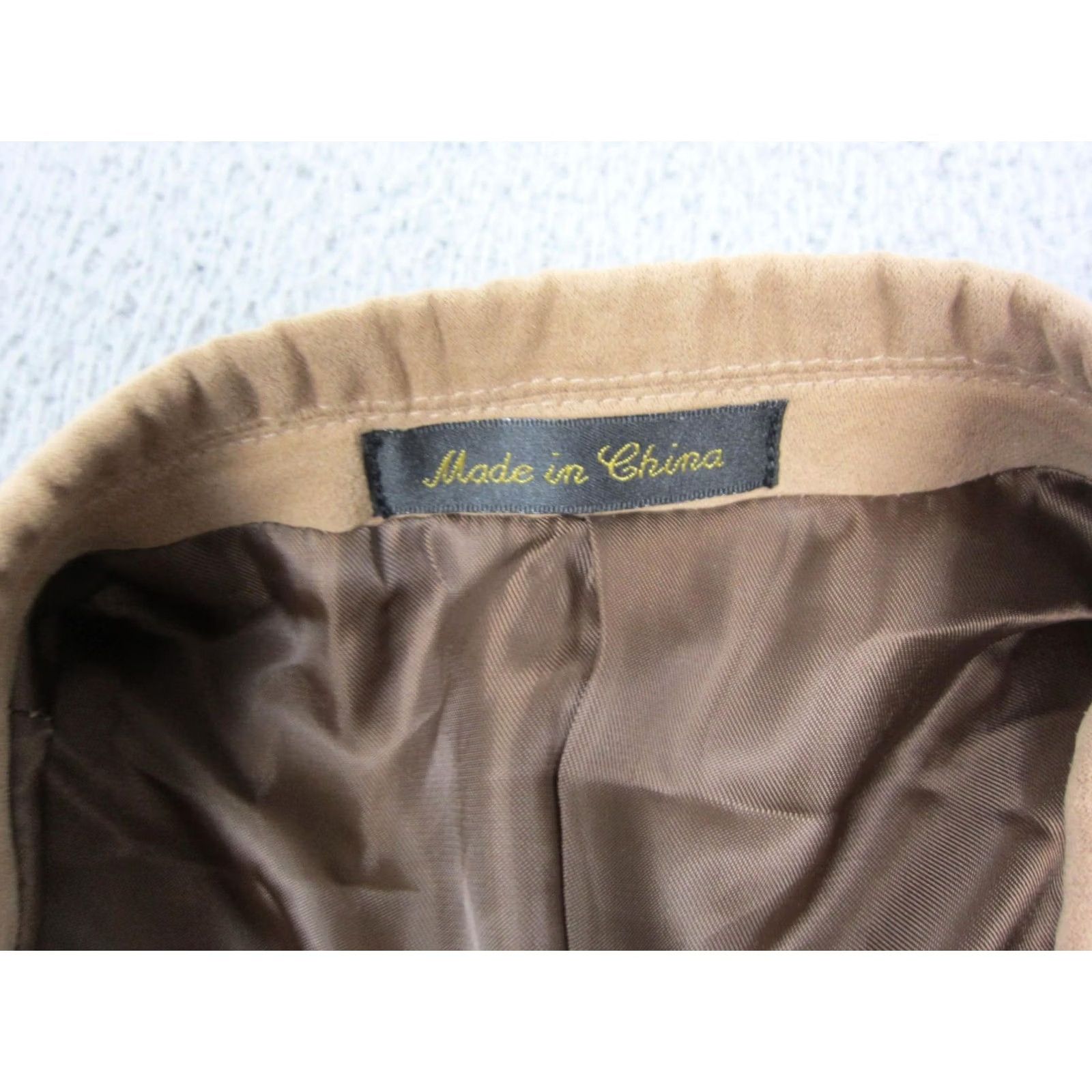 Velvet VINTAGE Circle S Jacket Mens 42R Brown Faux Suede Velvet Blazer 90s Blazer Mens 42 Brown 80s 90s Circle S Jacket Size 42R - 3 Thumbnail