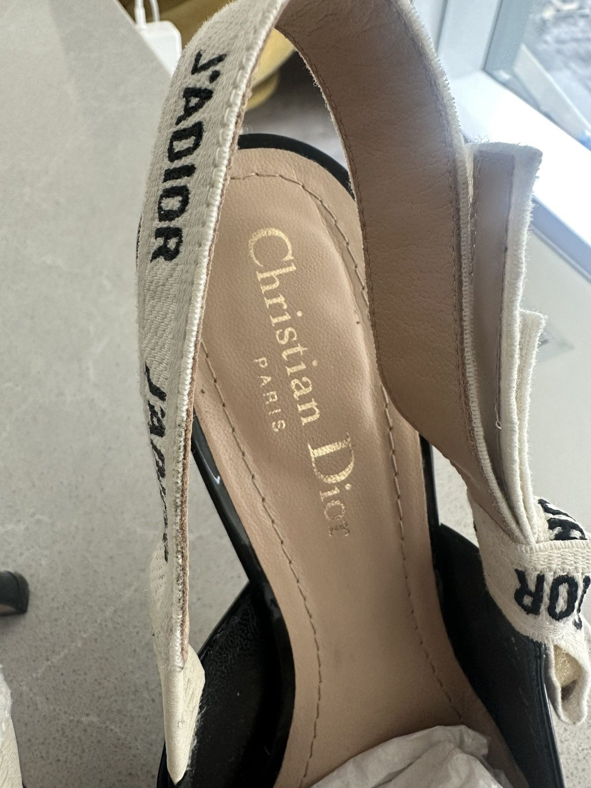 Dior Dior Black Patent Leather Slingback Pumps Size US 6 / IT 36 - 10 Thumbnail