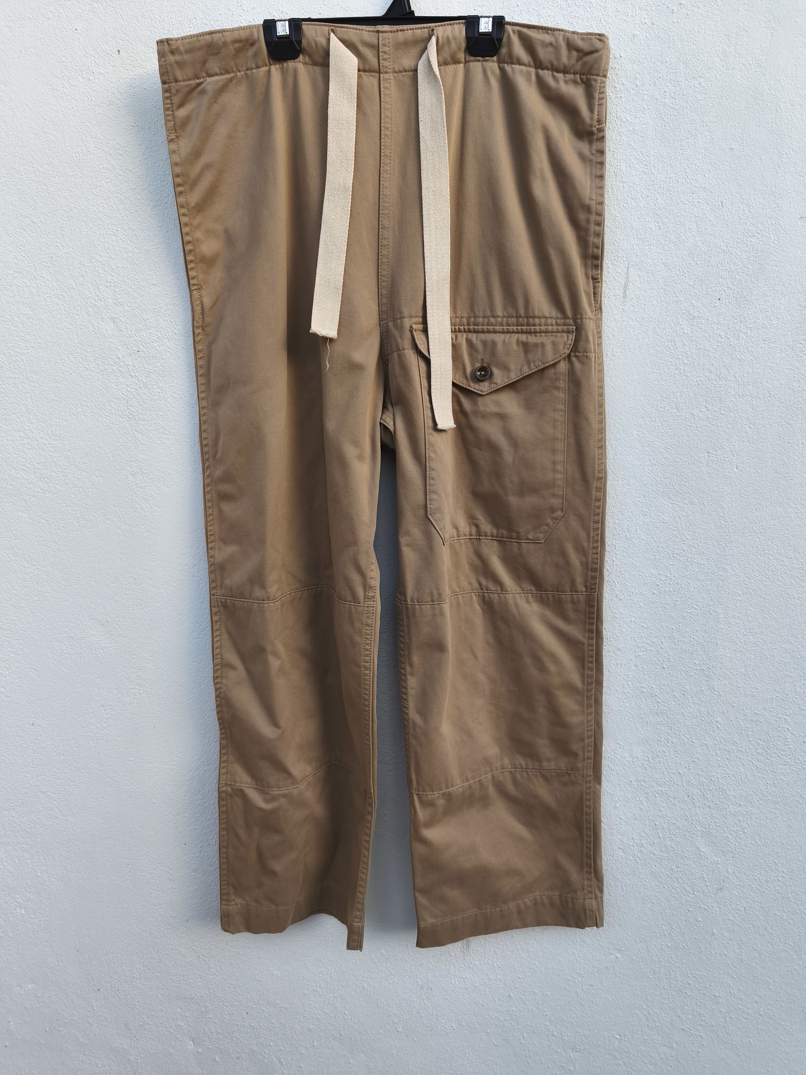 Vintage Vintage 1942 WW2 British Army Windproof Trousers, Drab Baggy Size US 36 / EU 52 - 2 Thumbnail