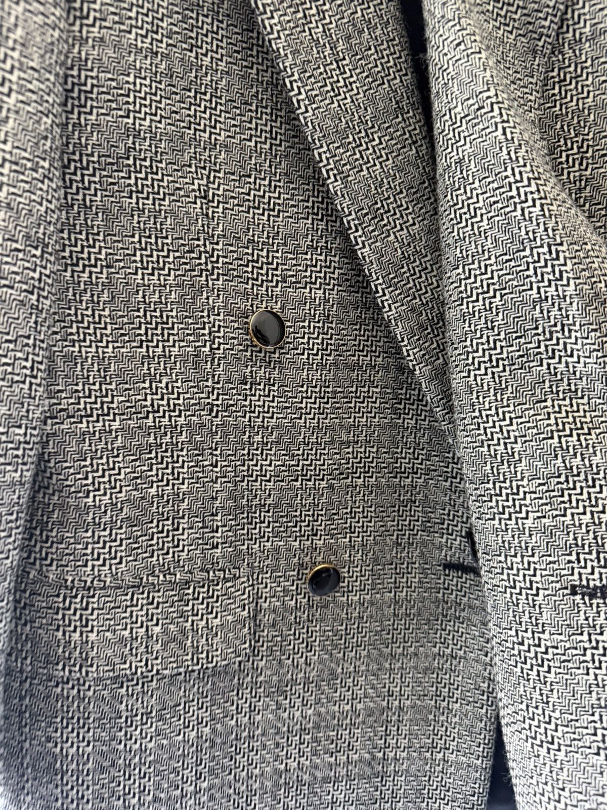 Saint Laurent Paris $3.3k Deconstructed Check Double Breasted Blazer 46 Size 46S - 3 Thumbnail