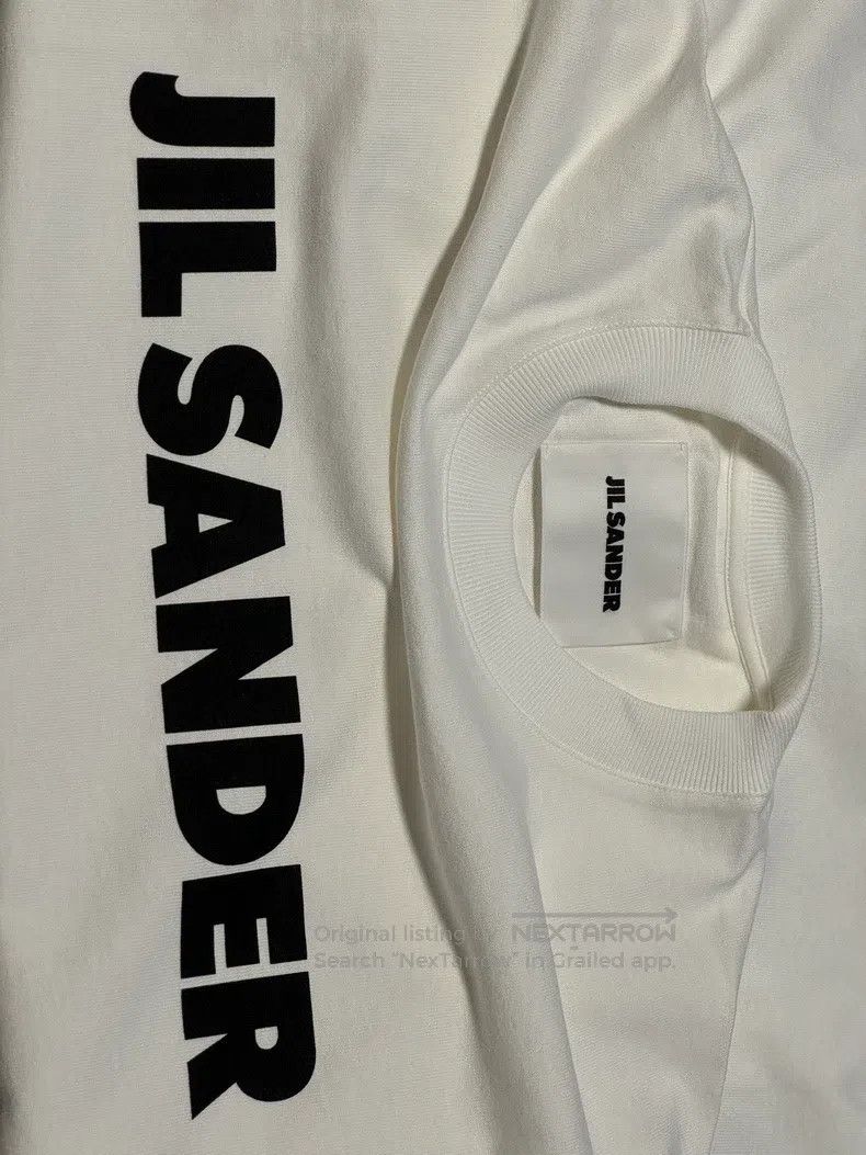 Jil Sander Jil Sander Men's Classic White Logo Short Sleeve Cotton T- Size US S / EU 44-46 / 1 - 8 Thumbnail