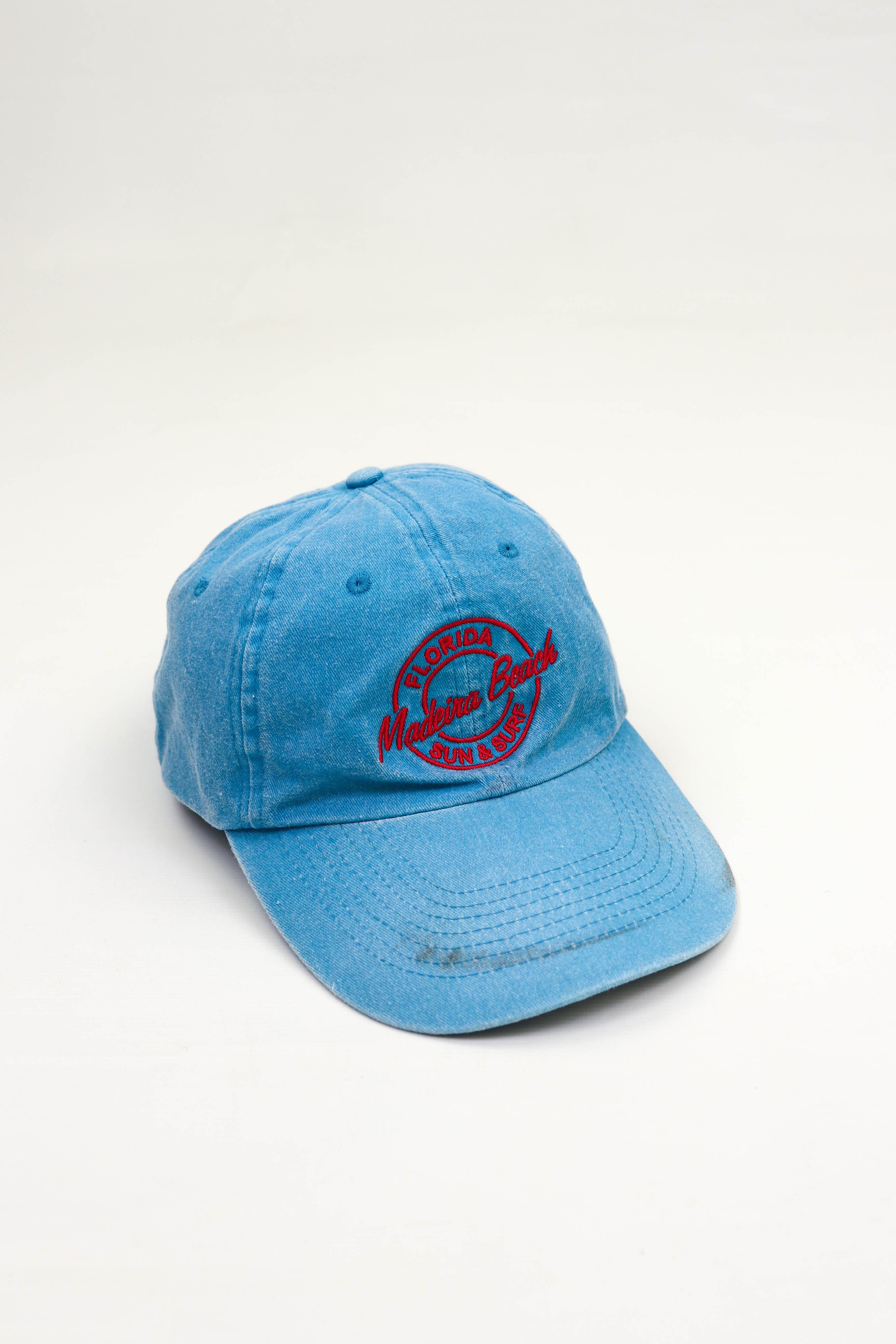 Other Vintage Sun Faded Blue Madeira Beach FLORIDA Logo Cap Size ONE SIZE - 1 Thumbnail