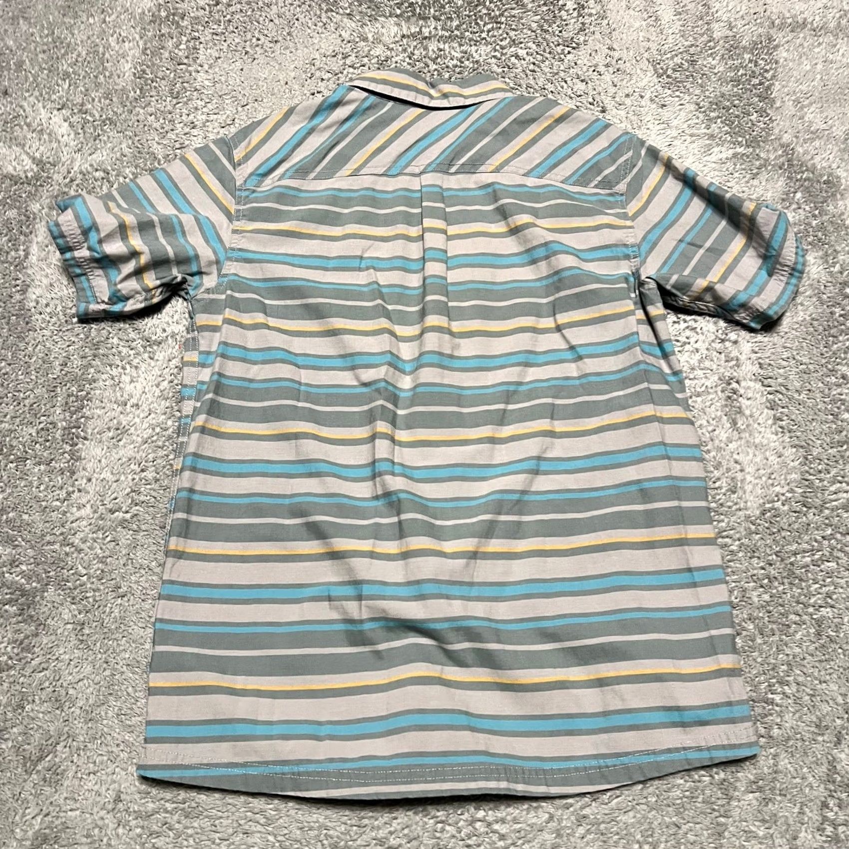 Smartwool SmartWool Shirt Mens Medium Striped Short Sleeve Button Up Merino Wool Blend Blue Mens Regular Short Sleeve Shirt Size US M / EU 48-50 / 2 - 4 Thumbnail