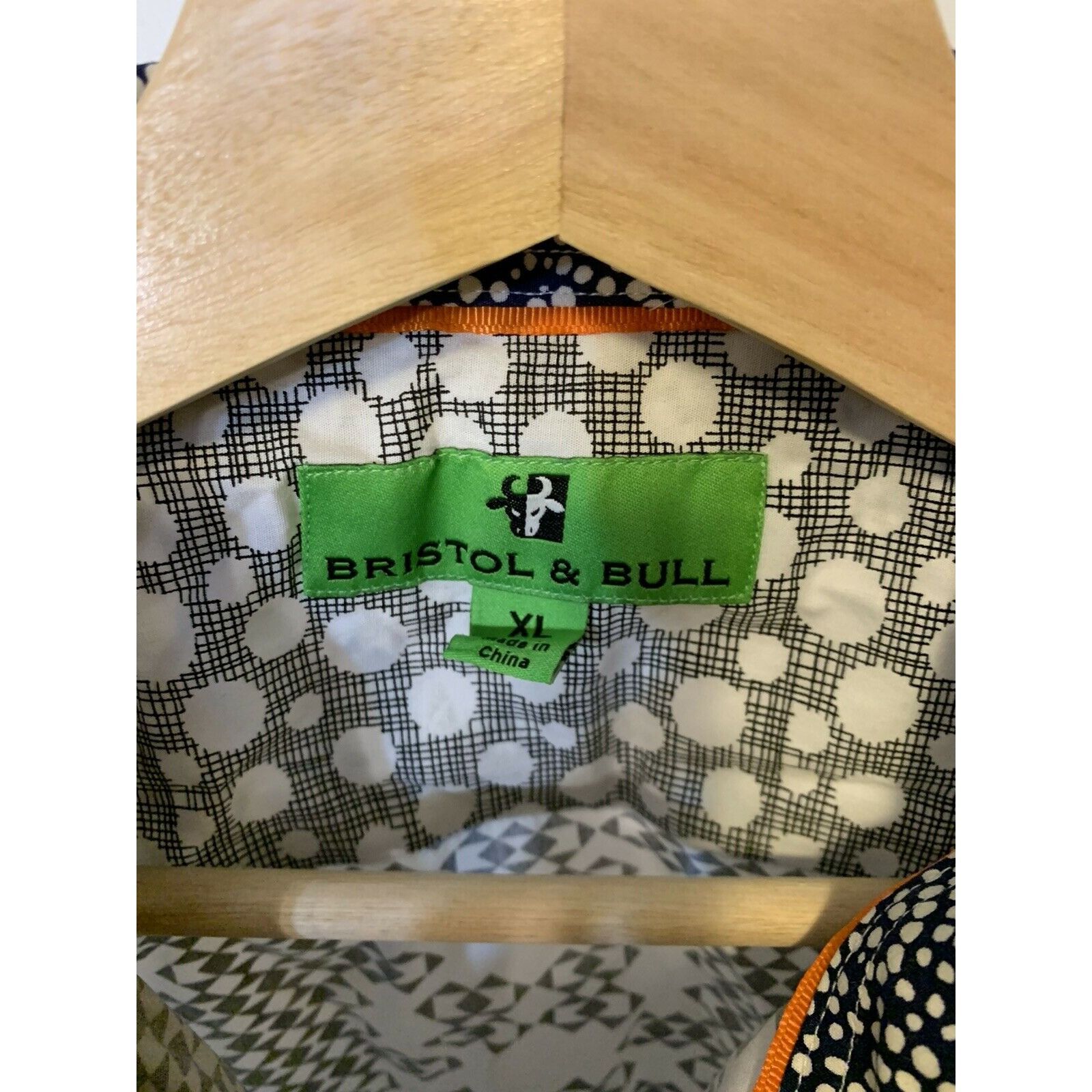 Other Bristol & Bull Men’s Sz XL Black White Geometric Shirt Size US XL / EU 56 / 4 - 2 Thumbnail