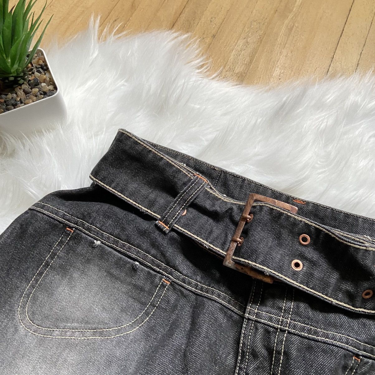 Miss Sixty 📌 Vintage Crazy Billabong Surf Y2K Denim Mini Skirt Size 32" / US 10 / IT 46 - 4 Thumbnail