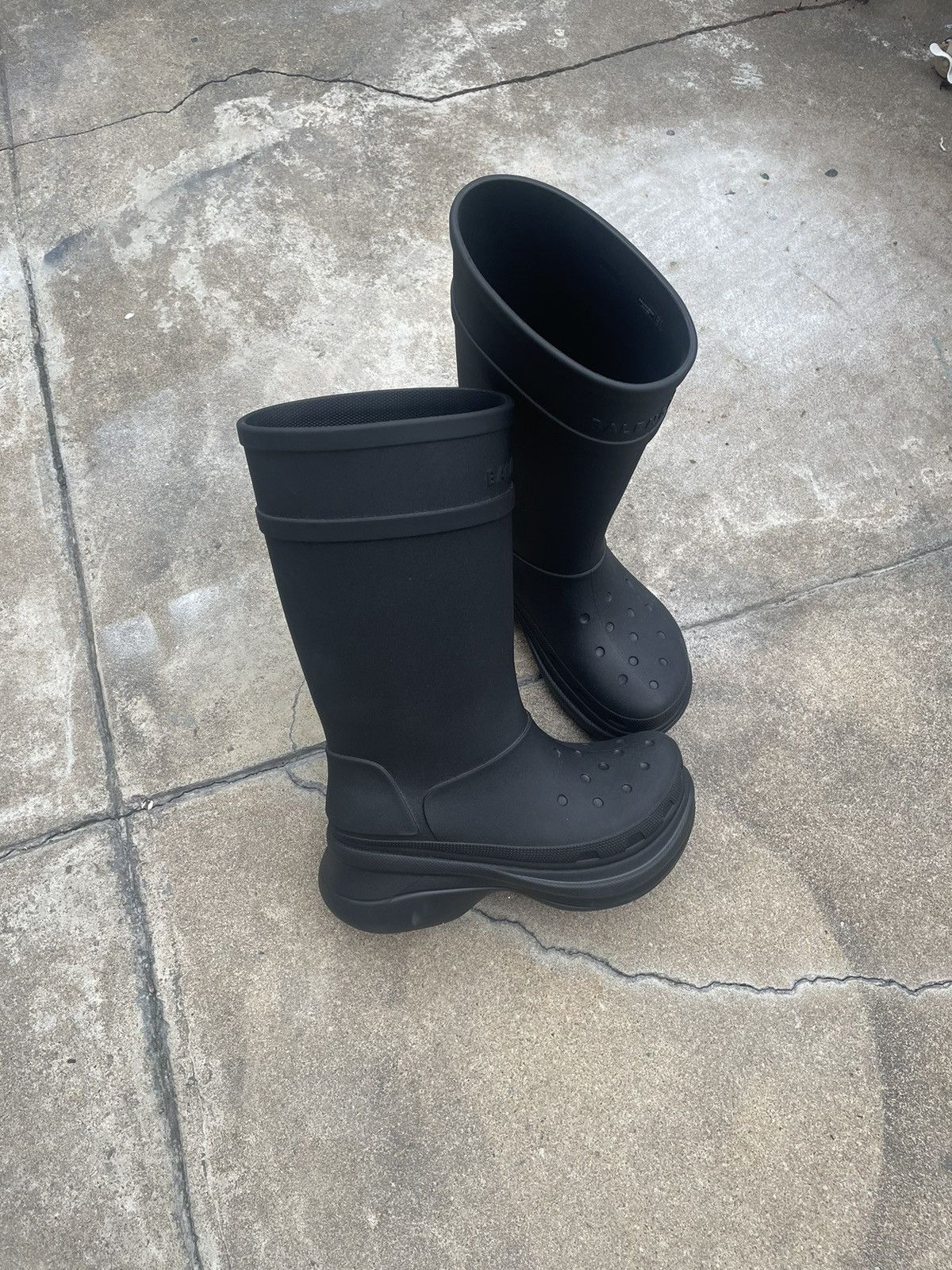image of Balenciaga Croc Collab Boot in Black, Men's (Size 9)