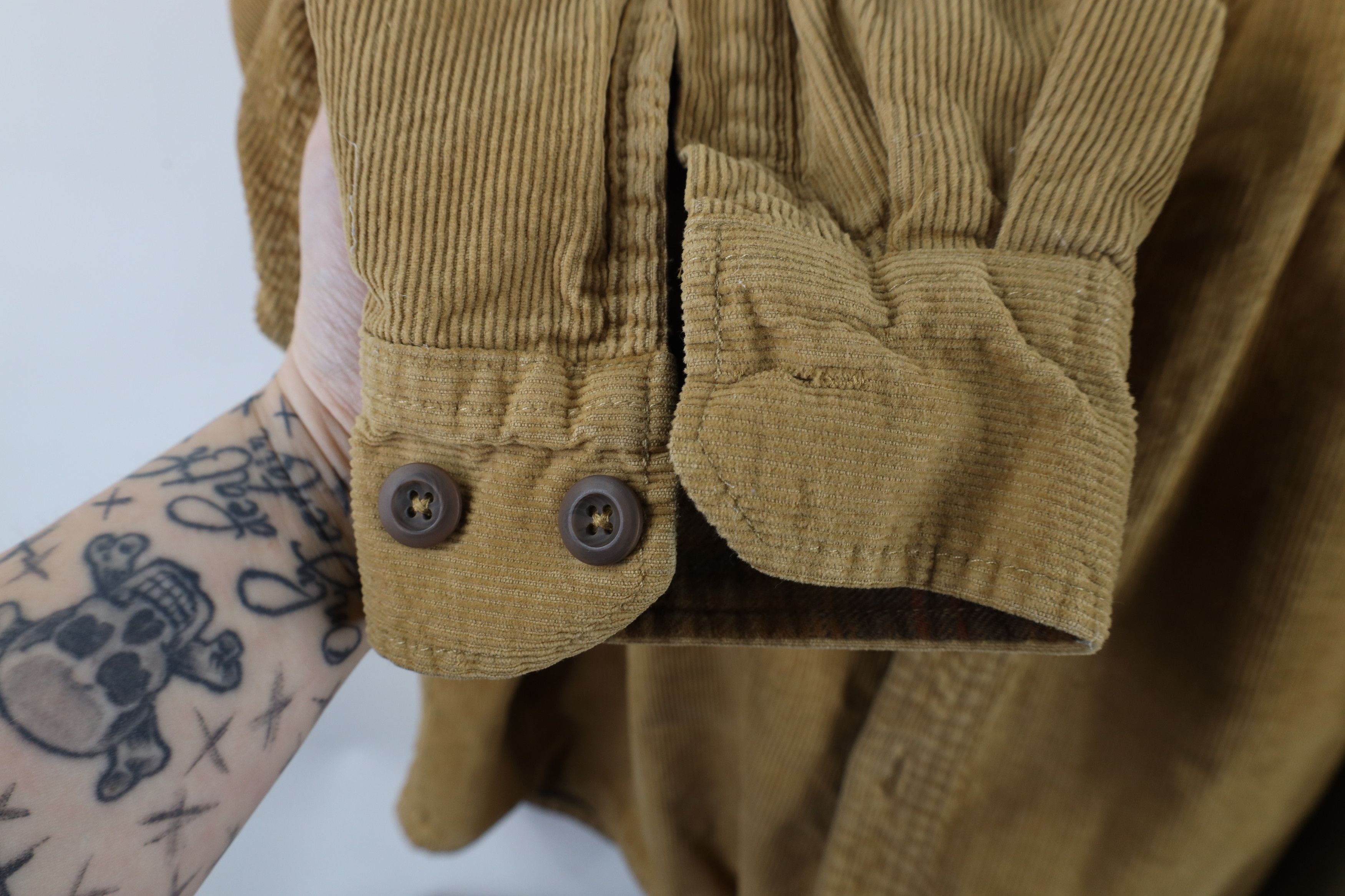 Vintage Vintage 90s Streetwear Flannel Lined Corduroy Shirt Jacket Size US L / EU 52-54 / 3 - 6 Thumbnail