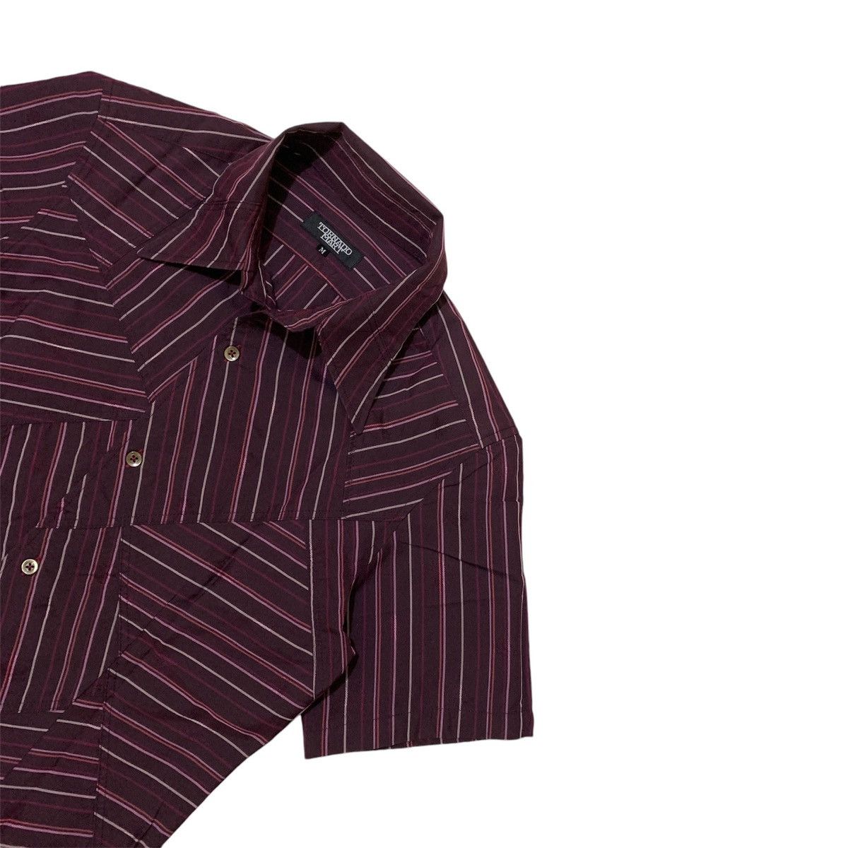 If Six Was Nine × Japanese Brand × Tornado Mart Tornado Mart Patchwork Striped Shirt Size US M / EU 48-50 / 2 - 2 Thumbnail