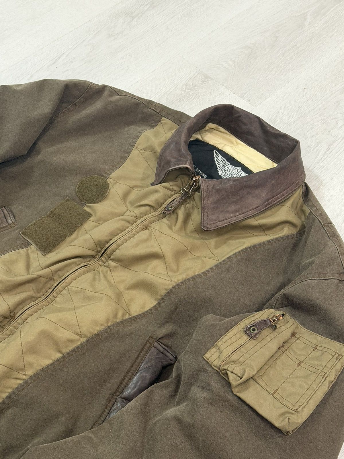Diesel Vtg Diesel Motorcycle Riders Bomber Jacket Leather Collar M Size US M / EU 48-50 / 2 - 5 Thumbnail