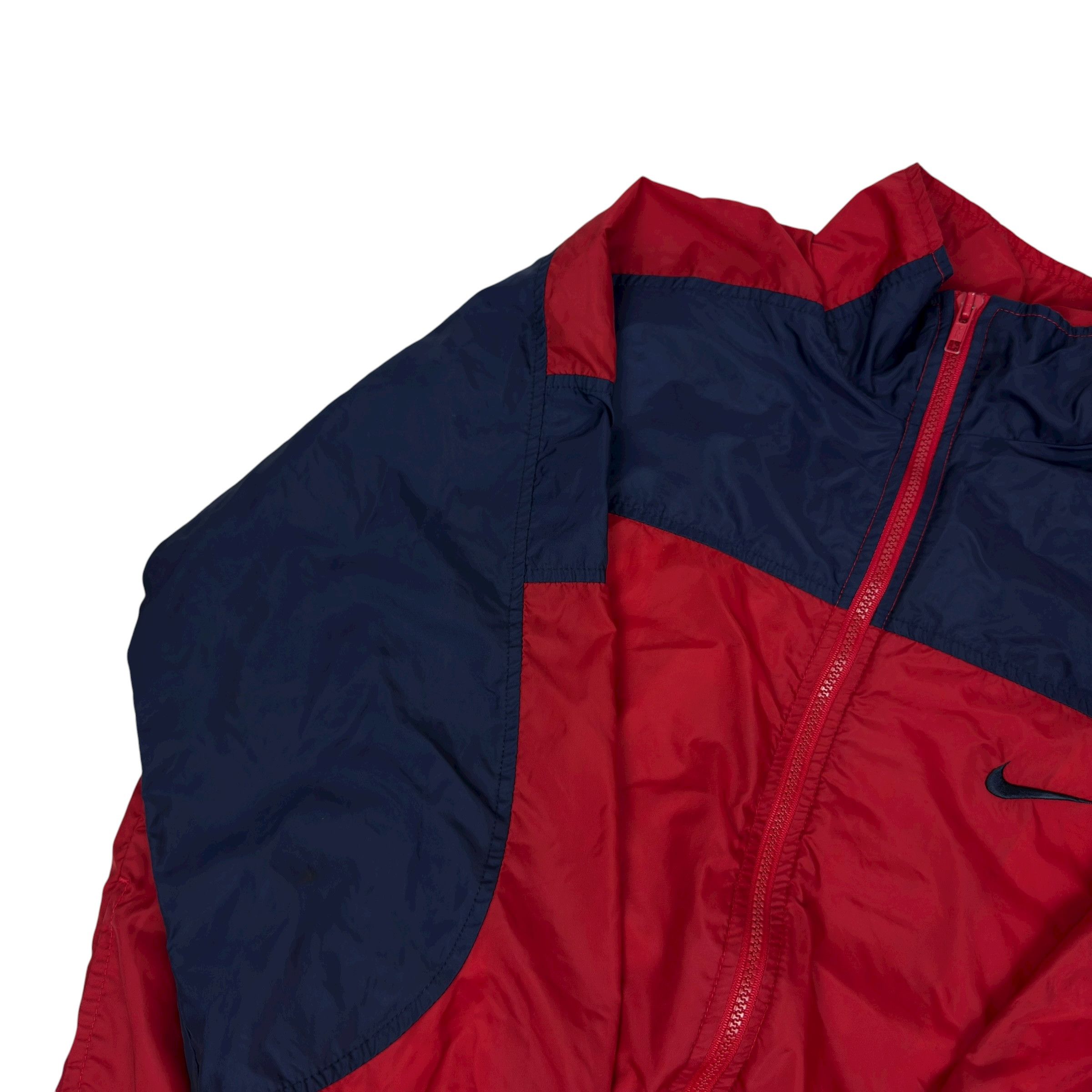 Nike Nike Women's Red Blue Full Zip Windbreaker Jacket L (14-16) Size L / US 10 / IT 46 - 3 Thumbnail