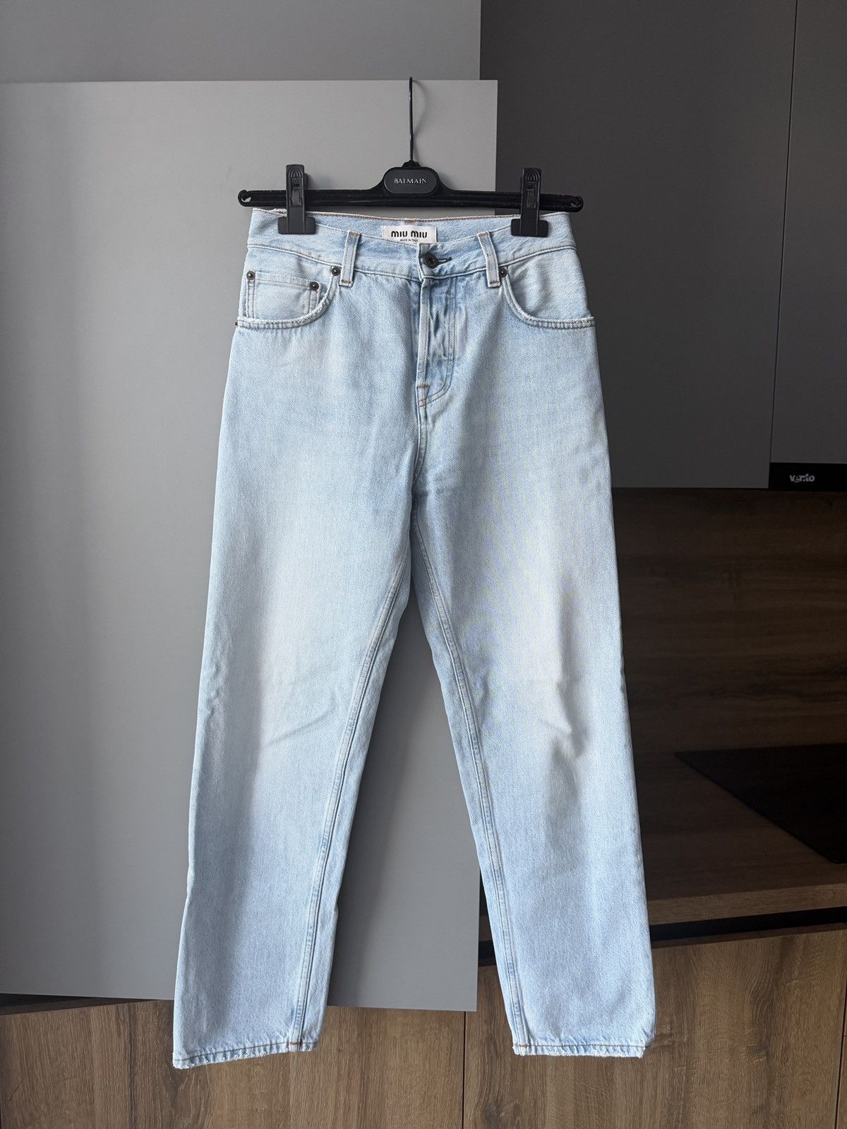 Miu Miu Miu Miu Logo Patch Jeans Size 24" / US 00 / IT 34 - 3 Thumbnail