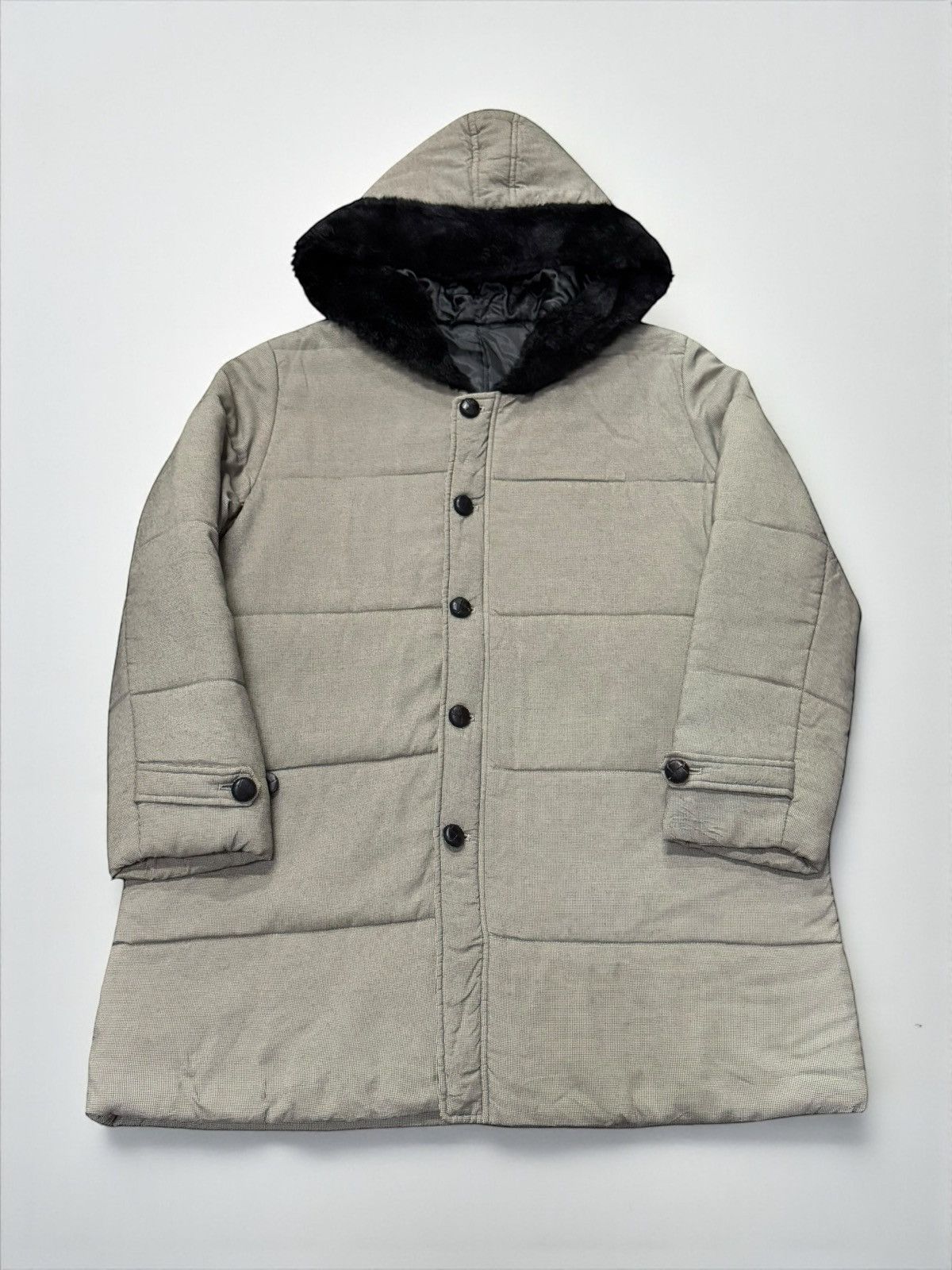 Yohji Yamamoto Y’s Bis Yohji Yamamoto Fur Hooded Long Paded Coat Jacket Size US M / EU 48-50 / 2 - 1 Thumbnail