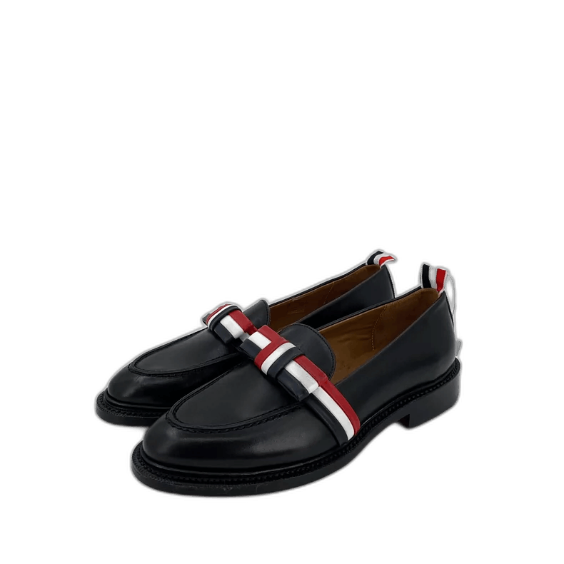 Thom Browne Thom Browne Black Striped Slip-On Leather Shoes Size US 8 / IT 38 - 1 Thumbnail