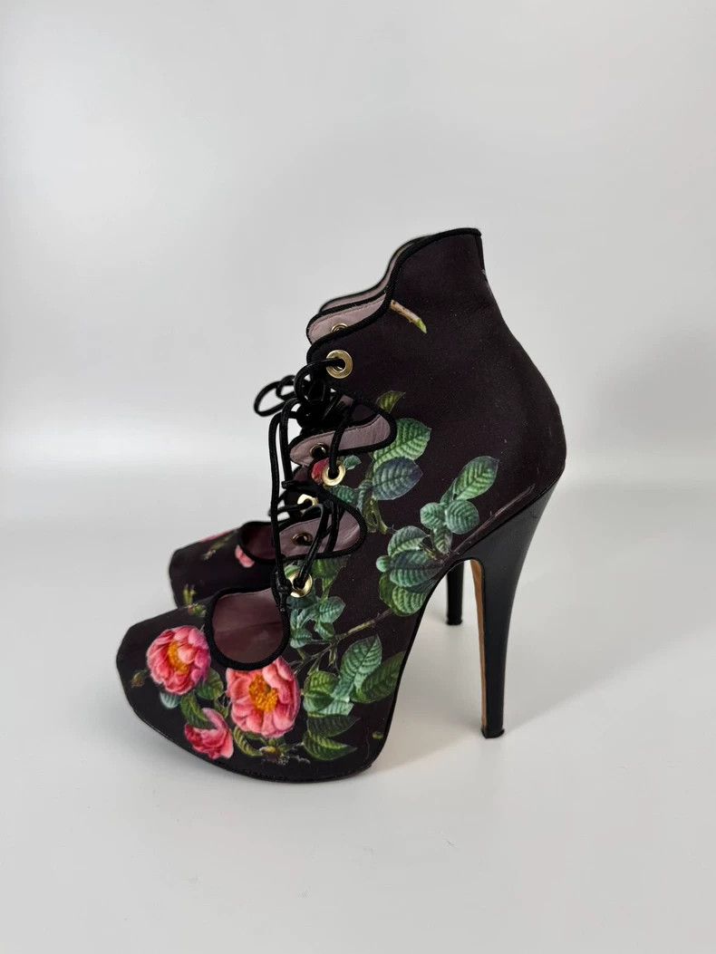 Vivienne Westwood Vivienne Westwood Triple Tie-up Floral High Heels Size US 6.5 / IT 36.5 - 3 Thumbnail