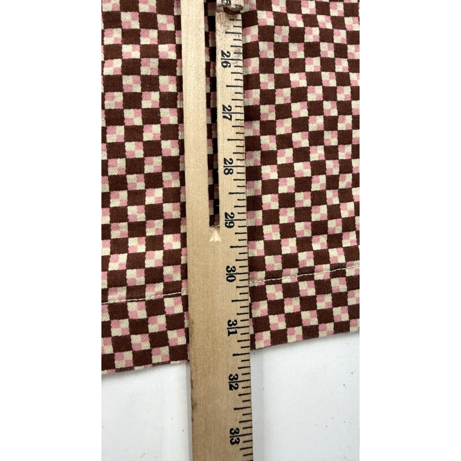 Levi's VINTAGE Levi's Dress Womens 2XL Brown Pink Checkered Checkerboard Spaghetti Strap Mini Size XXL / US 16-18 / IT 52-54 - 4 Thumbnail