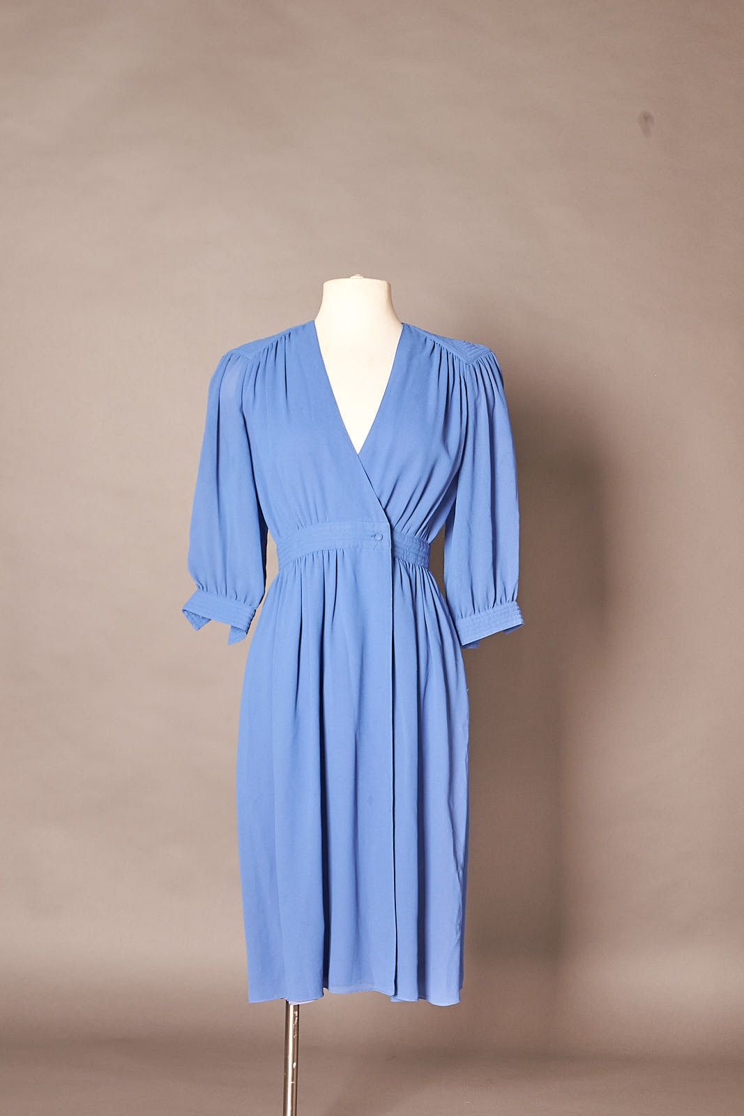 Pierre Cardin 1970s Pierre Cardin Blue Wrap Dress Size XS / US 0-2 / IT 36-38 - 1 Thumbnail