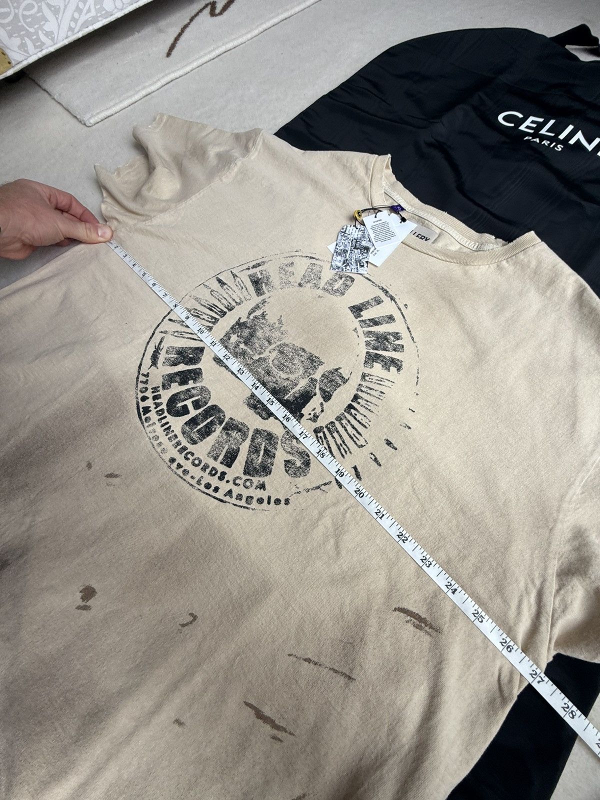 Gallery Dept. Gallery Dept logo head line records distressed t shiet XL Size US XL / EU 56 / 4 - 5 Thumbnail