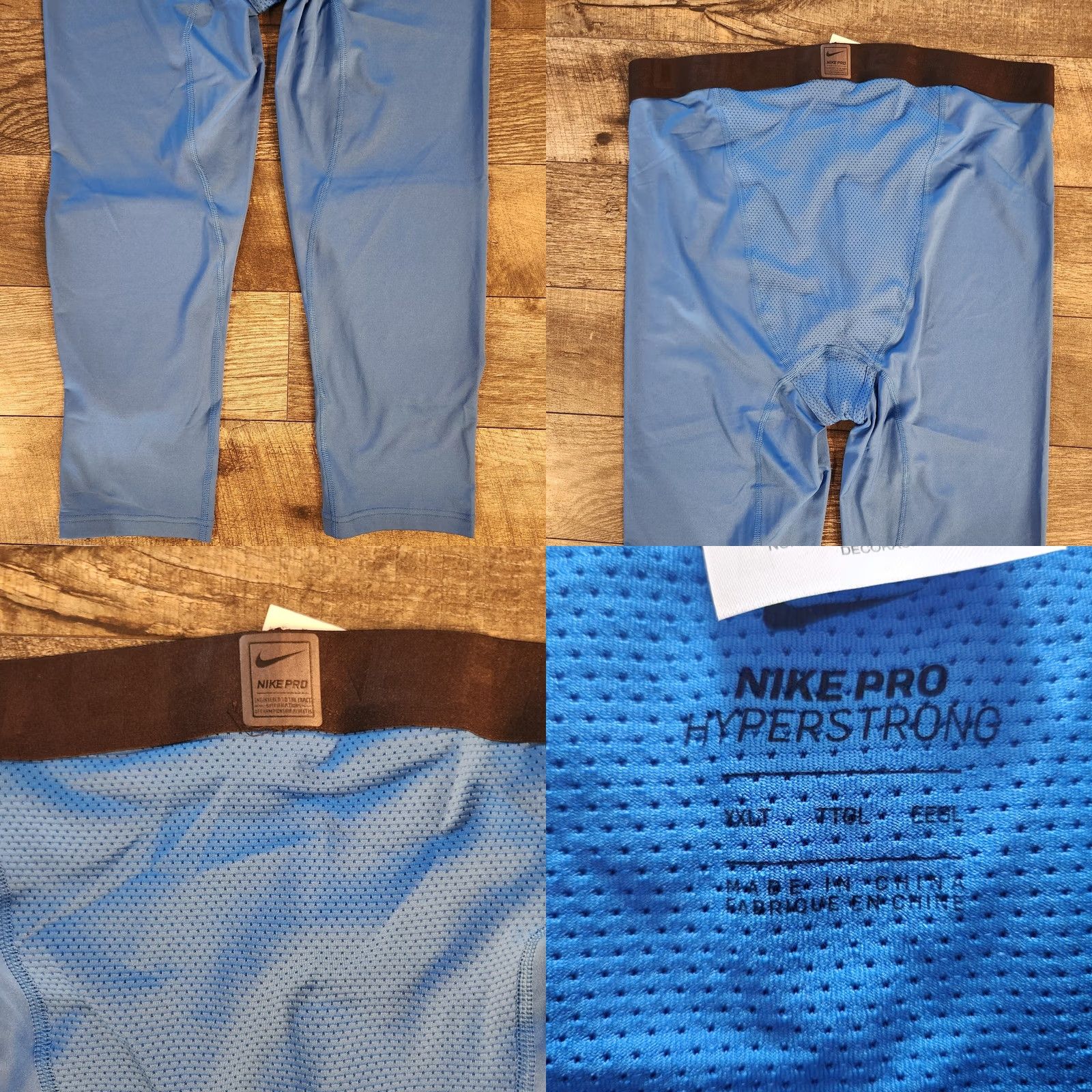Nike Nike NBA Pro Hyperstrong Knee Padded Tights 3/4 Blue 2XL-T New Mens Shorts? Size US 39 - 8 Thumbnail