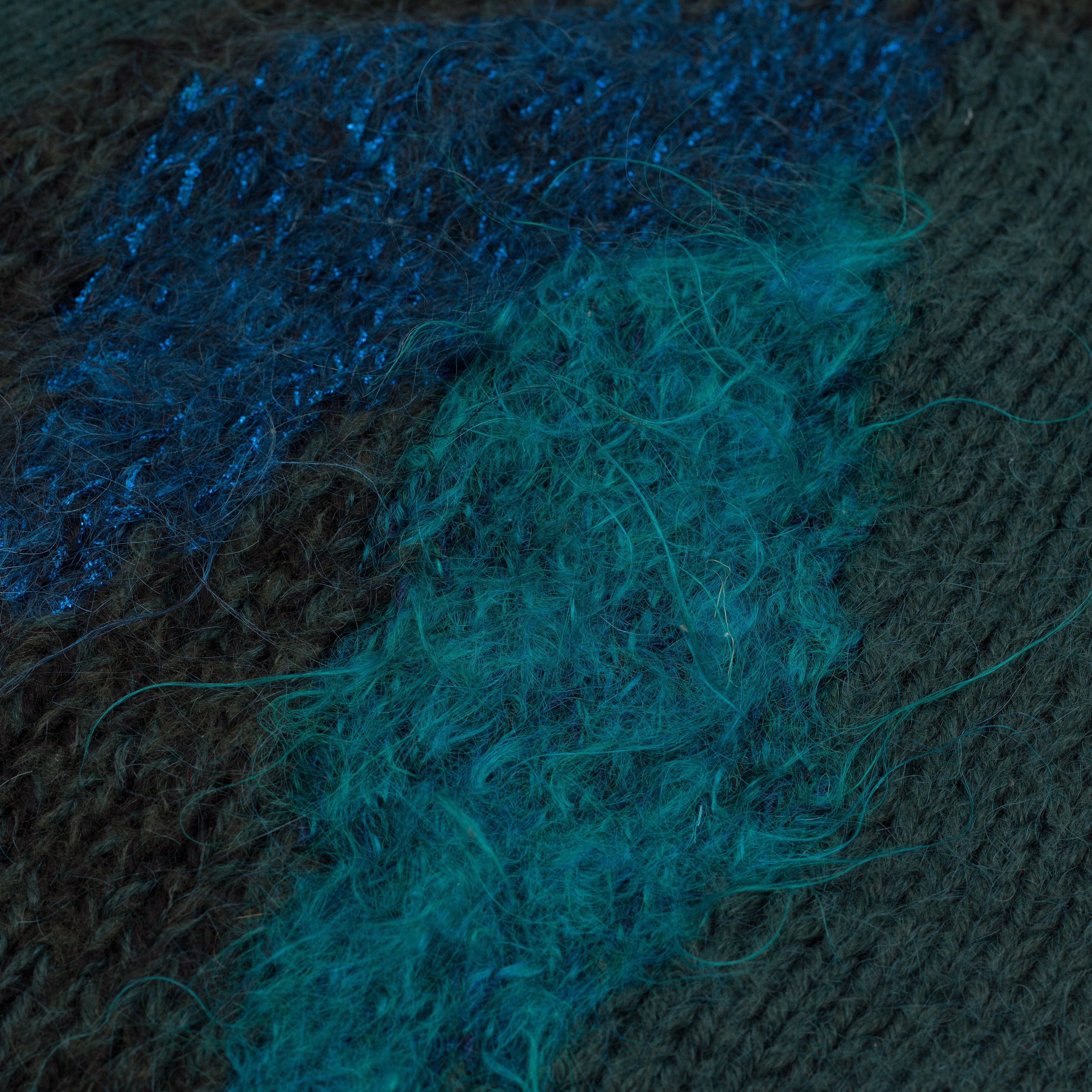 Versace Vintage Handmade Mohair Cardigan Gianni Versace Yarn Tag 80s Size ONE SIZE - 21 Thumbnail