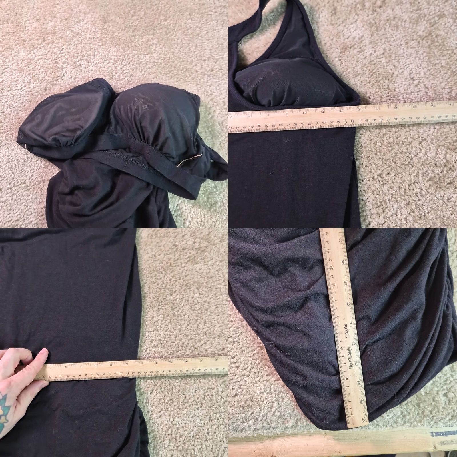 Athleta Athleta Swim Dress Black Built In Bra Beach Mini Size Medium G170 One Piece Women Racerback Adjustable Straps Slim Solid Polyester Spandex Size M / US 6-8 / IT 42-44 - 8 Thumbnail
