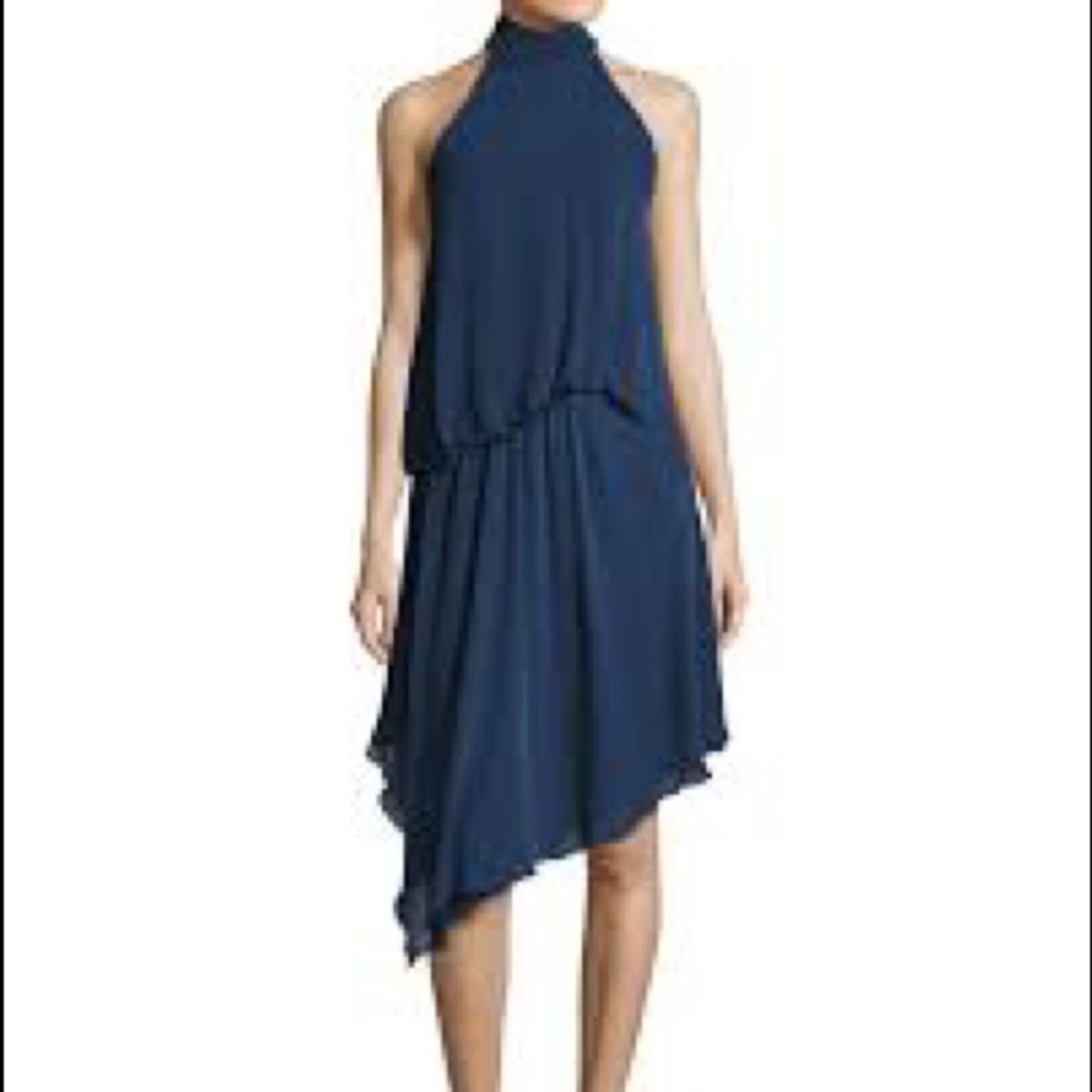 Haute Hippie Haute Hippie Katherine halter navy silk dress 2 Size XS / US 0-2 / IT 36-38 - 4 Thumbnail