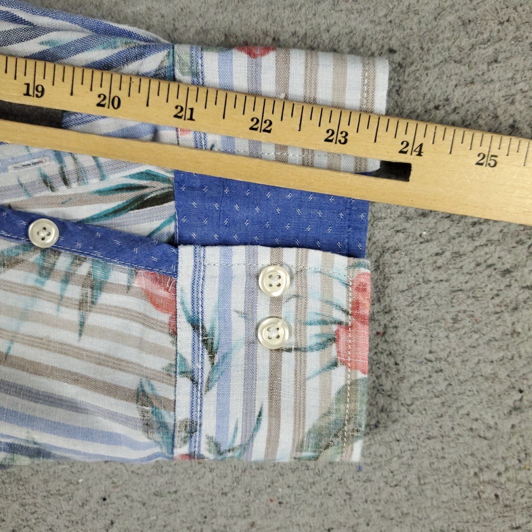 Tommy Bahama TOMMY BAHAMA Shirt Mens XL Blue Striped Linen Button-Up Long Sleeve Tropical Size US XL / EU 56 / 4 - 6 Thumbnail