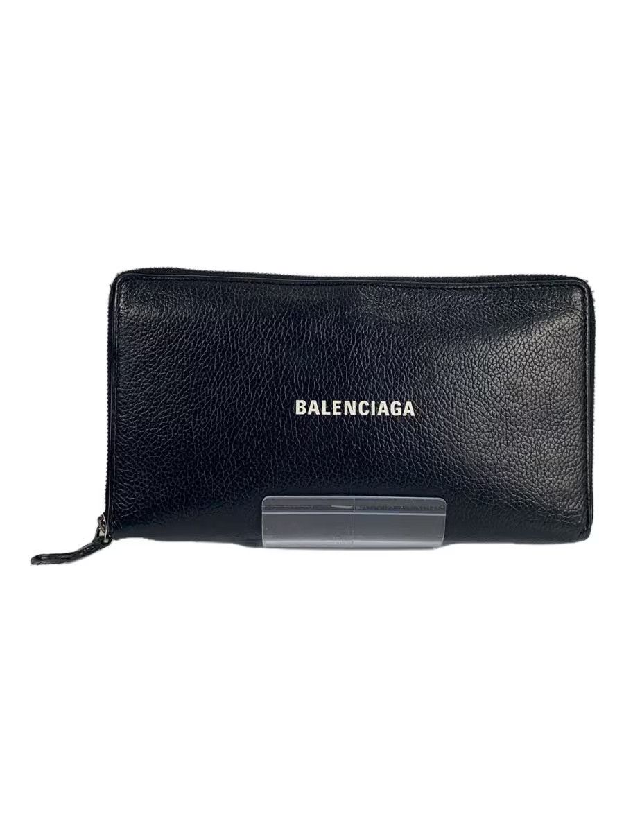Balenciaga Balenciaga Leather Long Wallet Black Size ONE SIZE - 1 Thumbnail