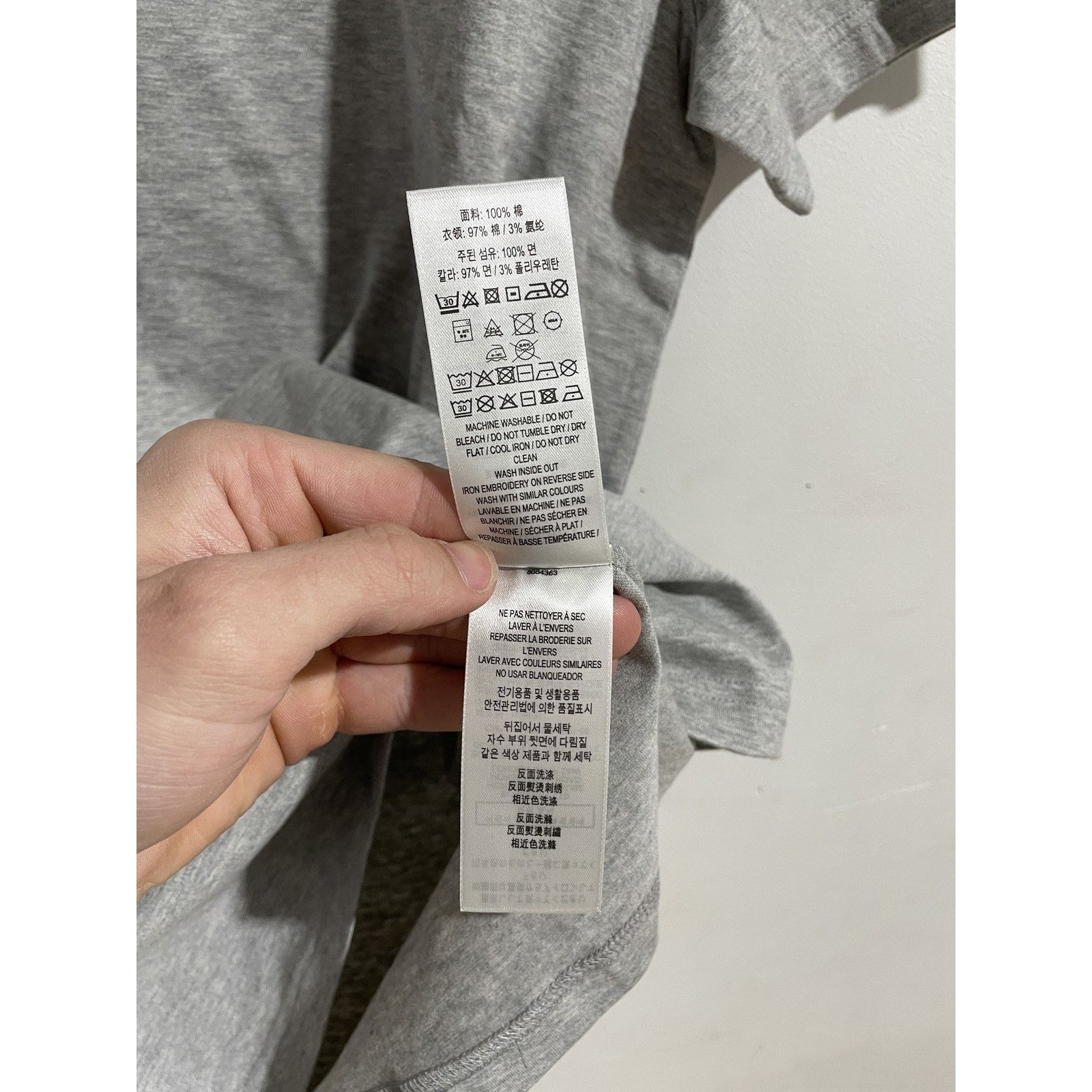 Burberry BURBERYY EMBROIDERED LOGO TSHIRT GREY SIZE XL PREOWNED Size US XL / EU 56 / 4 - 4 Thumbnail