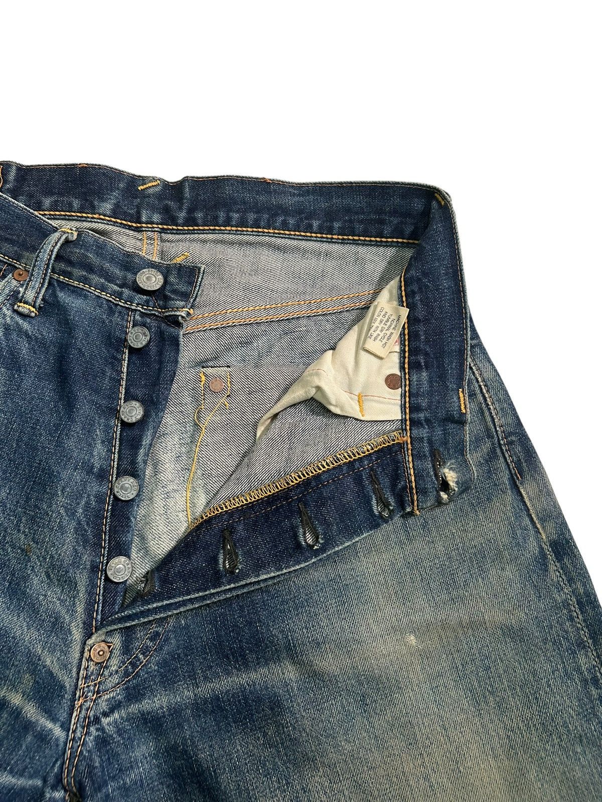 Evisu × Japanese Brand Vtg Evisu Selvedge disteressed denim☠️🎌 Size US 30 / EU 46 - 12 Thumbnail