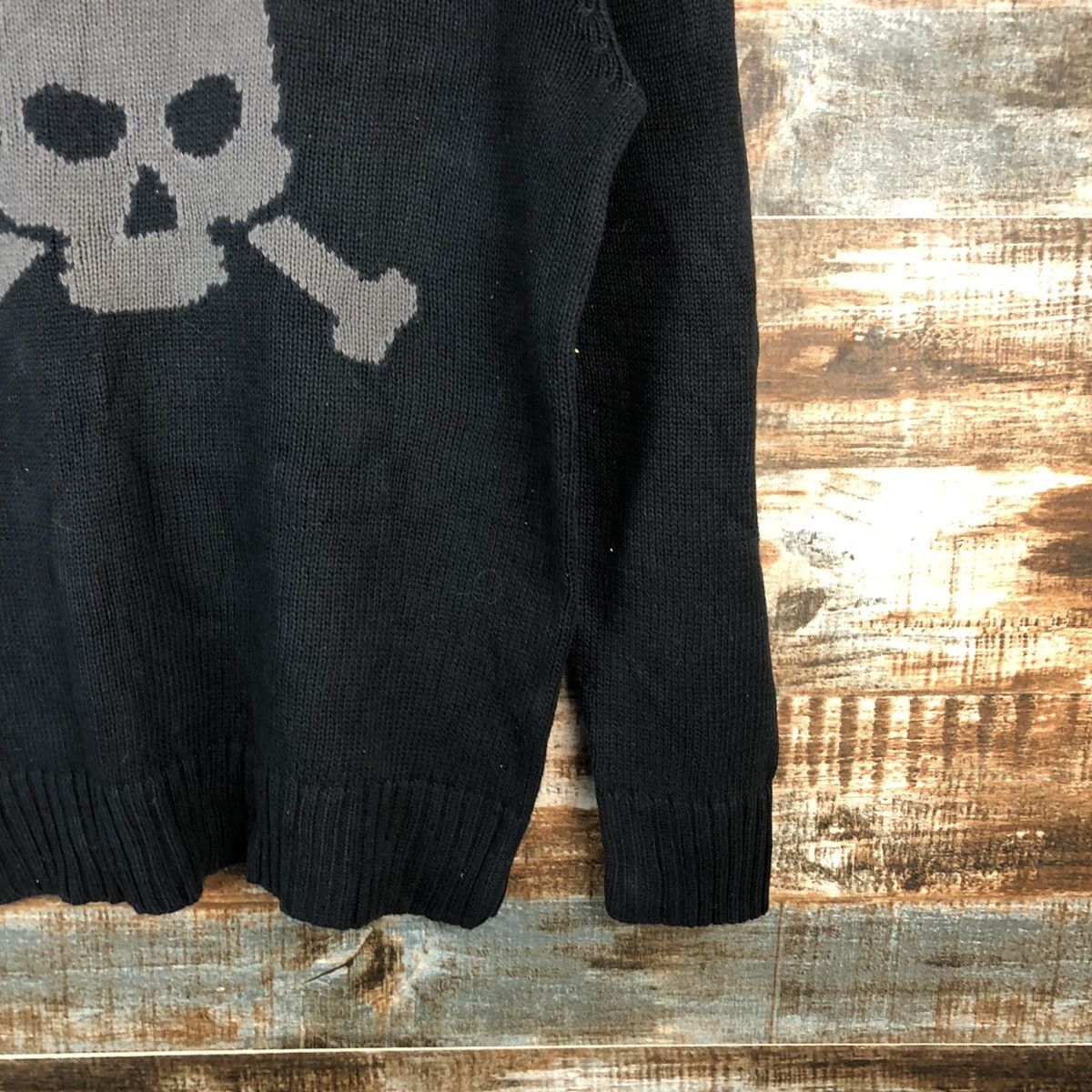 Japanese Brand D japan Skulls Black sweatshirt Knitwear #A1813 Size US M / EU 48-50 / 2 - 8 Thumbnail