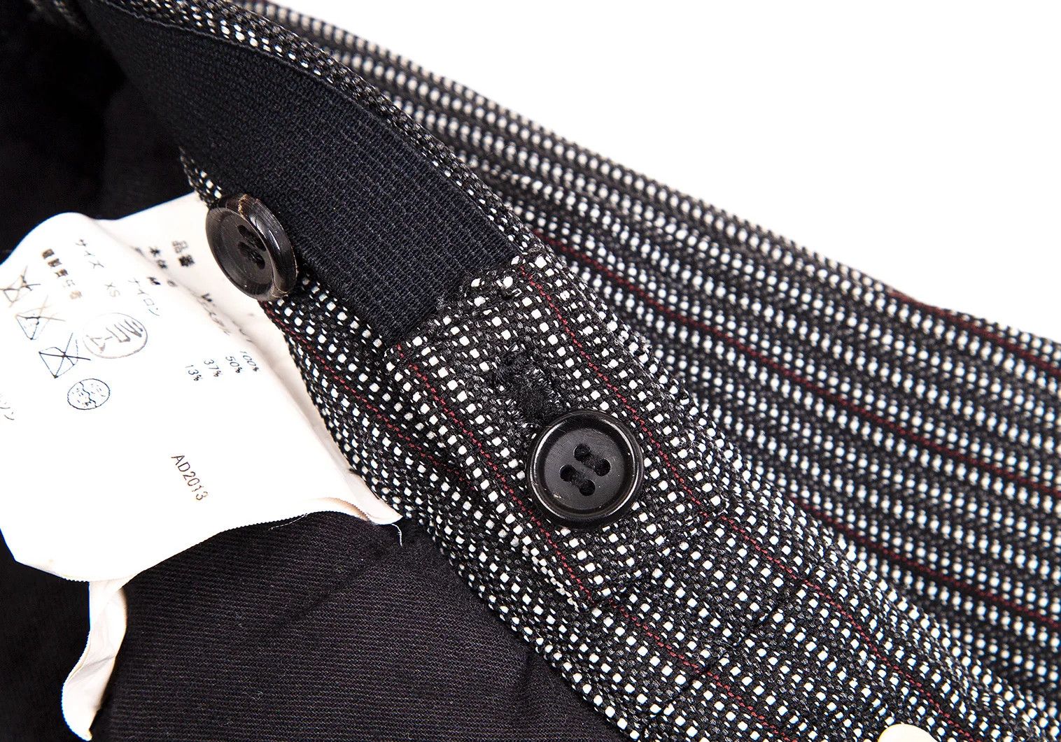Junya Watanabe Polyester Striped Hip Transition Pants in Black and White Size US 30 / EU 46 - 5 Thumbnail