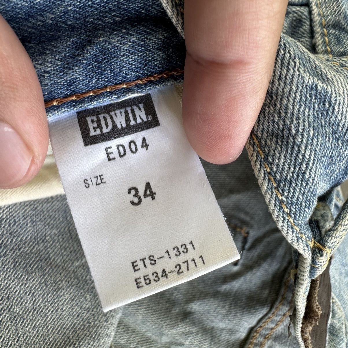 Japanese Brand Vintage Edwin Distressed Faded Denim Jean Pant W37 Size US 37 - 6 Thumbnail