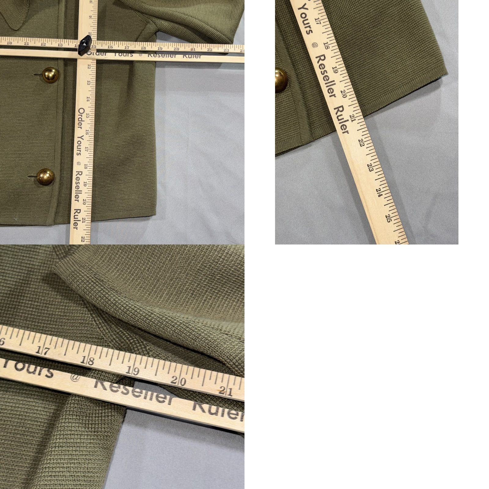 I. Magnin VINTAGE I. Magnin & Co Cardigan Sweater Womens M Green 3/4 Sleeve Italy Buttons Raglan Knit Wool Classic Size M / US 6-8 / IT 42-44 - 8 Thumbnail