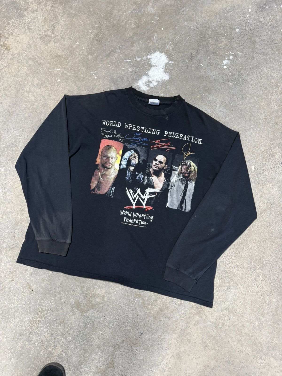 Vintage × WWF Vintage 90s Wwe / wwf thrashed longsleeve RARE Size US L / EU 52-54 / 3 - 1 Thumbnail