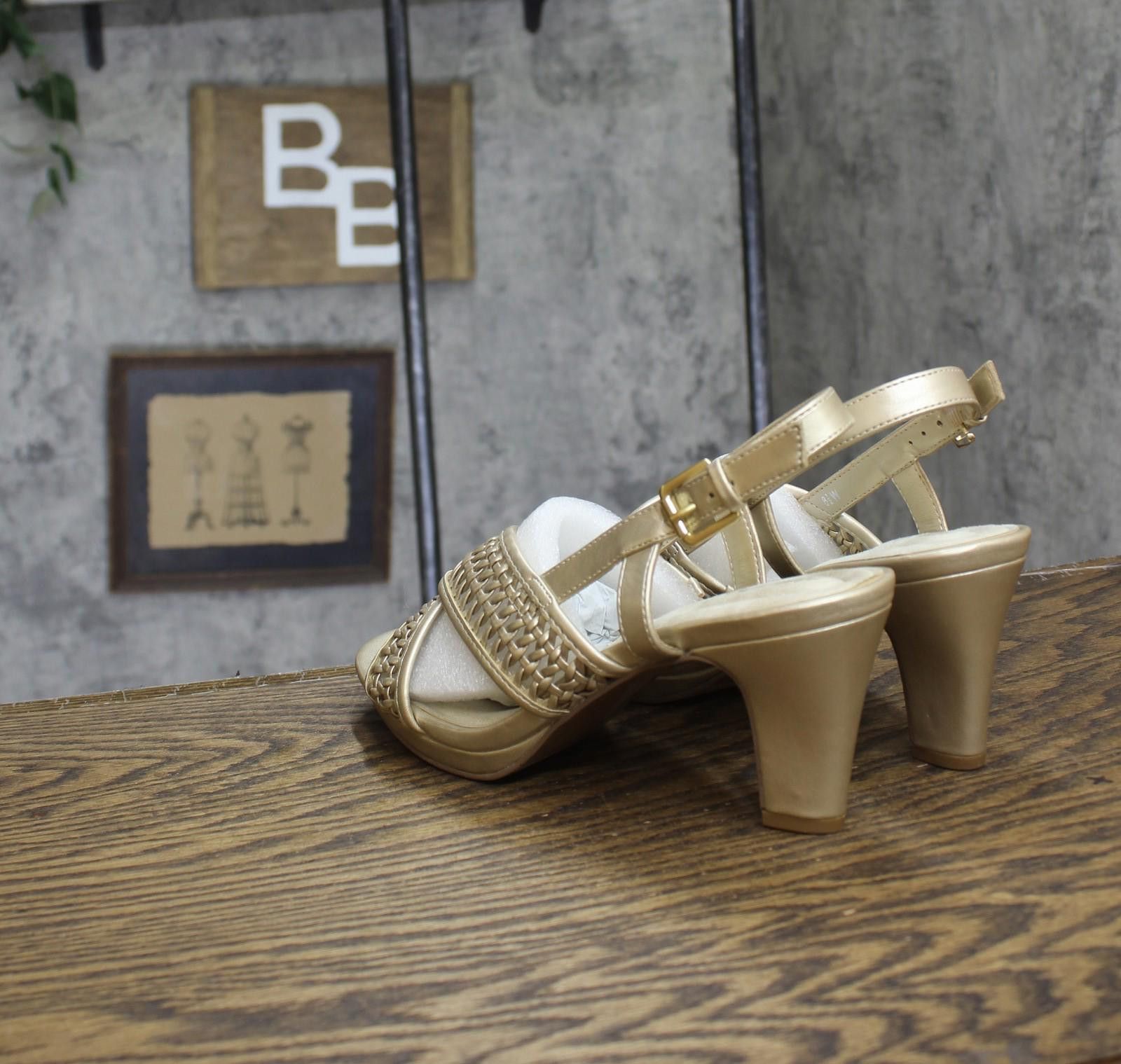 Other Nwt Easy Street Heeled Sandal Heels Sol Champagne Gold 8.5w Size US 8.5 / IT 38.5 - 2 Thumbnail