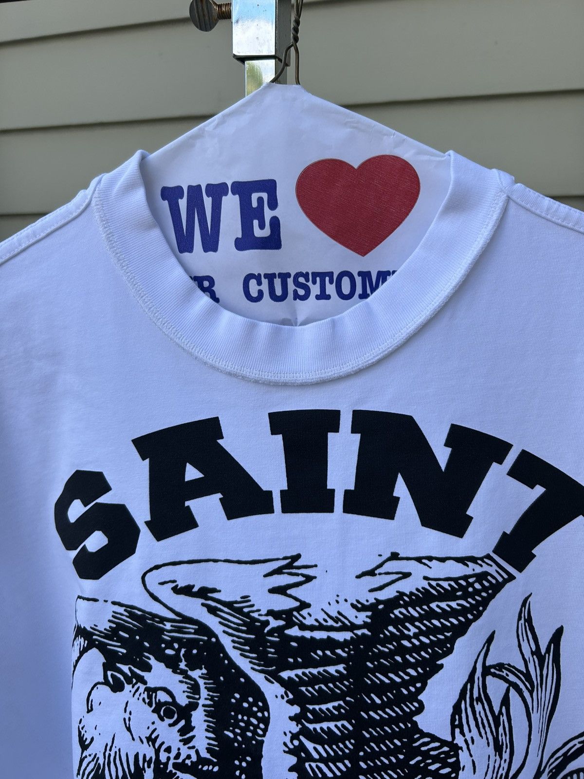 Saint Vanity Saint Vanity white griffin tee Size US L / EU 52-54 / 3 - 2 Thumbnail