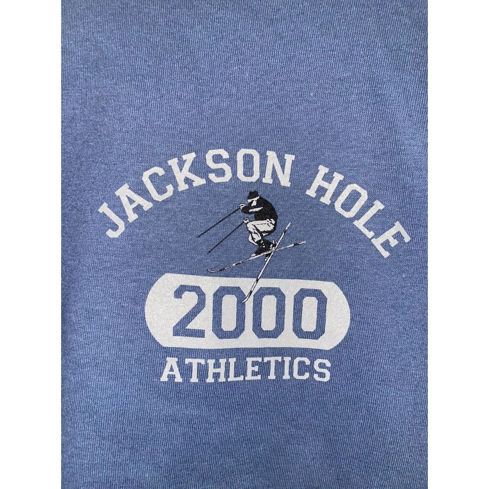 Anvil Vintage Jackson Hole Shirt Athletics Skiing Skier Ski Tee L Size US L / EU 52-54 / 3 - 3 Thumbnail